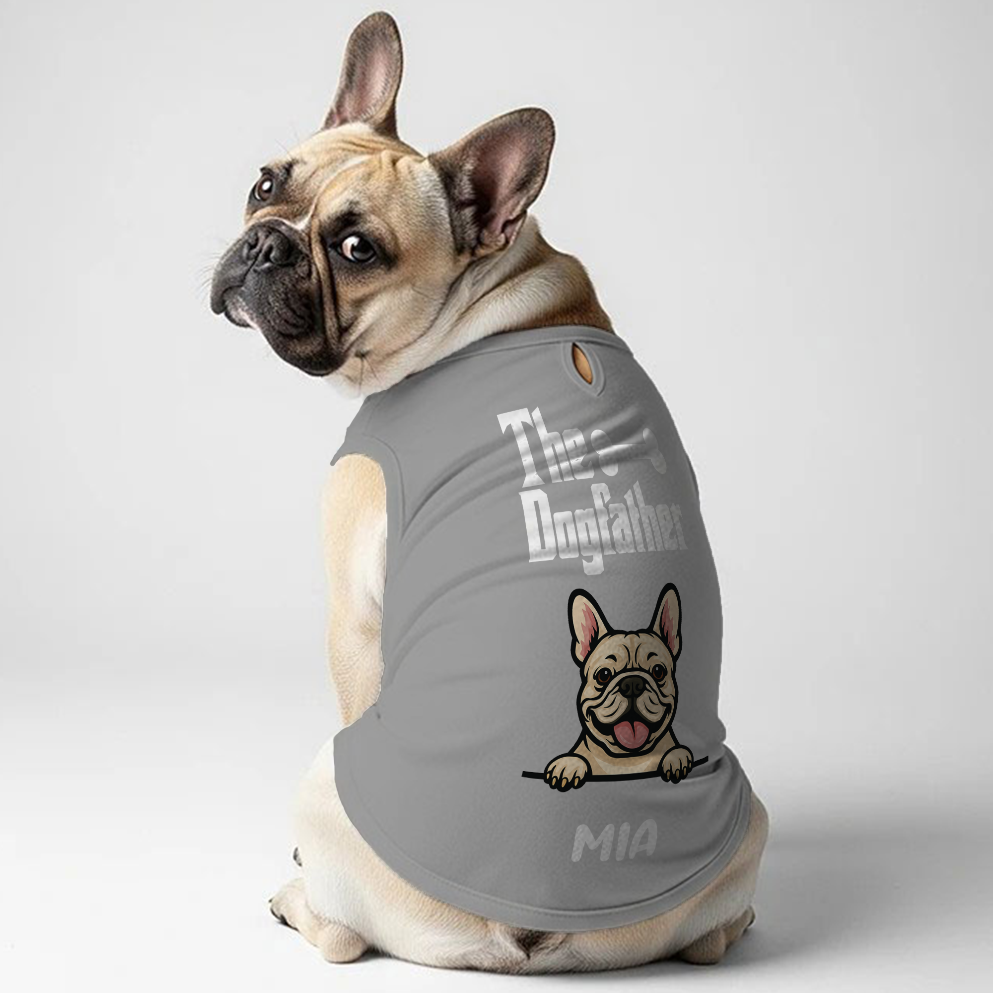 French Bulldog Personalized Graphic Tee for Pet Parents-fadou