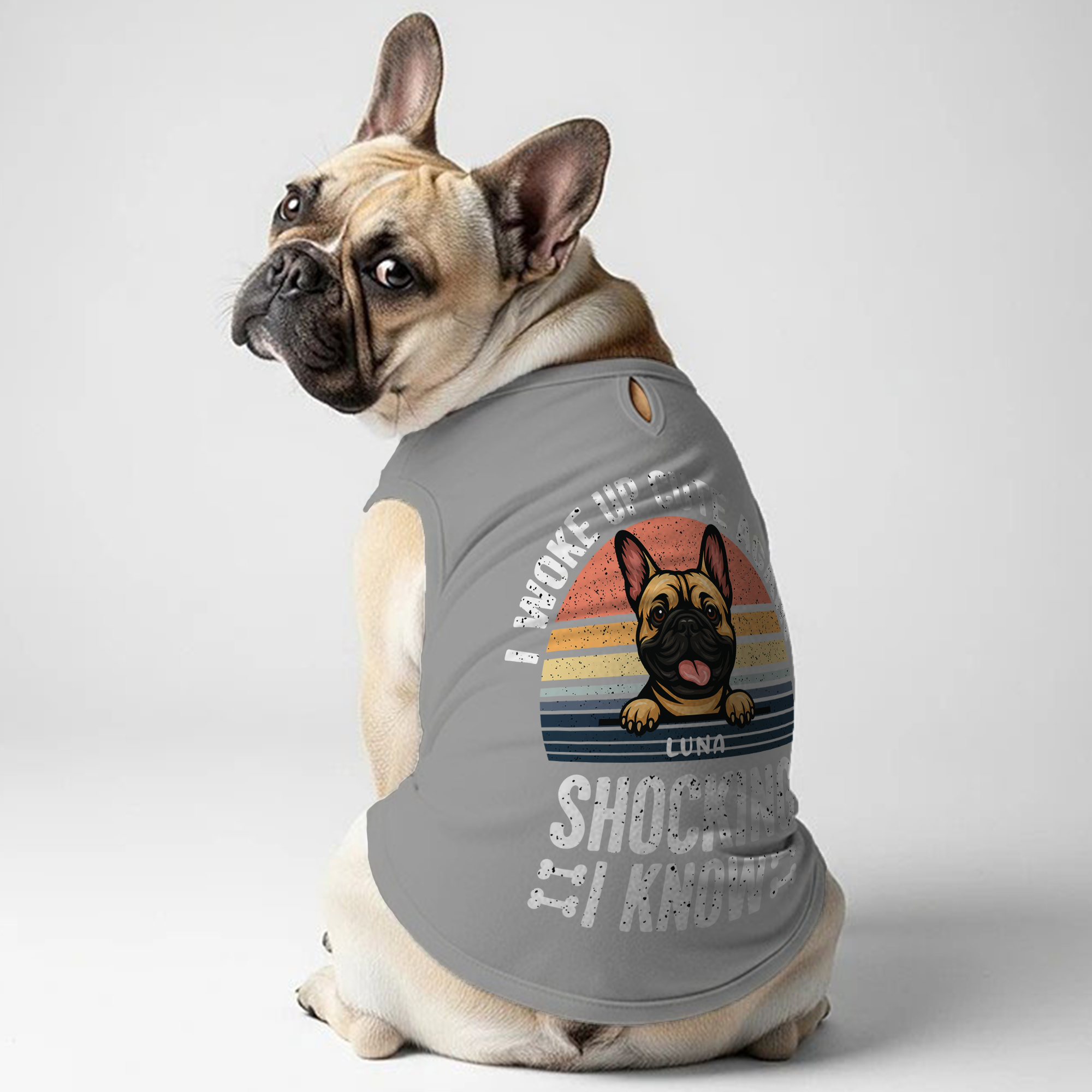 French Bulldog Personalized Dog Lover Tee for Frenchie Fans-fadou