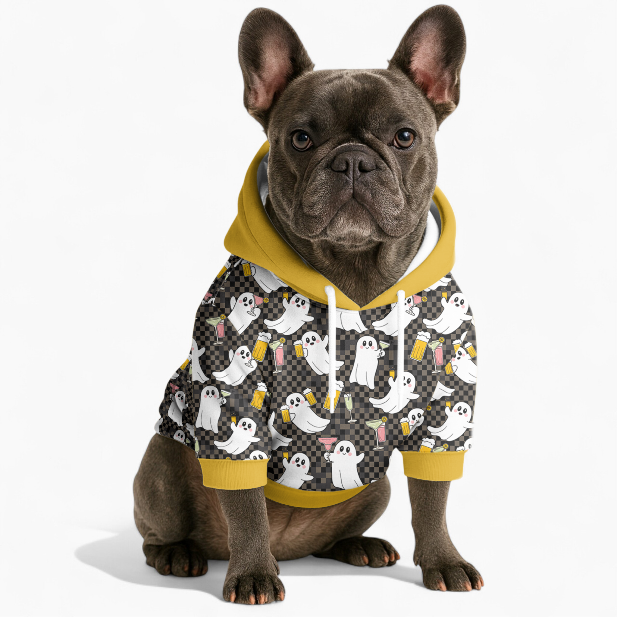 Ghost French Bulldog Dog Hoodie for Brachycephalic Dogs-fadou