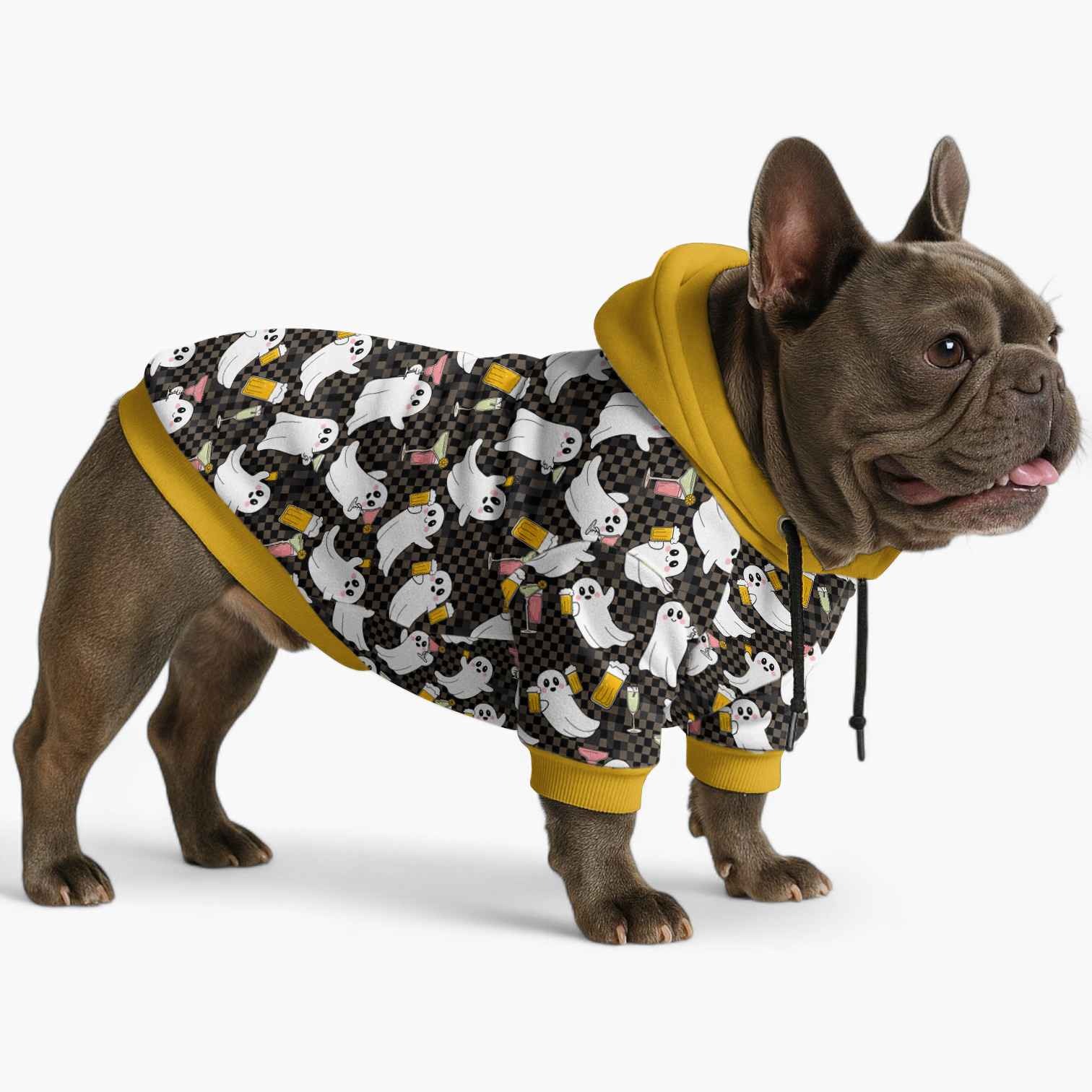 Ghost French Bulldog Dog Hoodie for Brachycephalic Dogs-fadou
