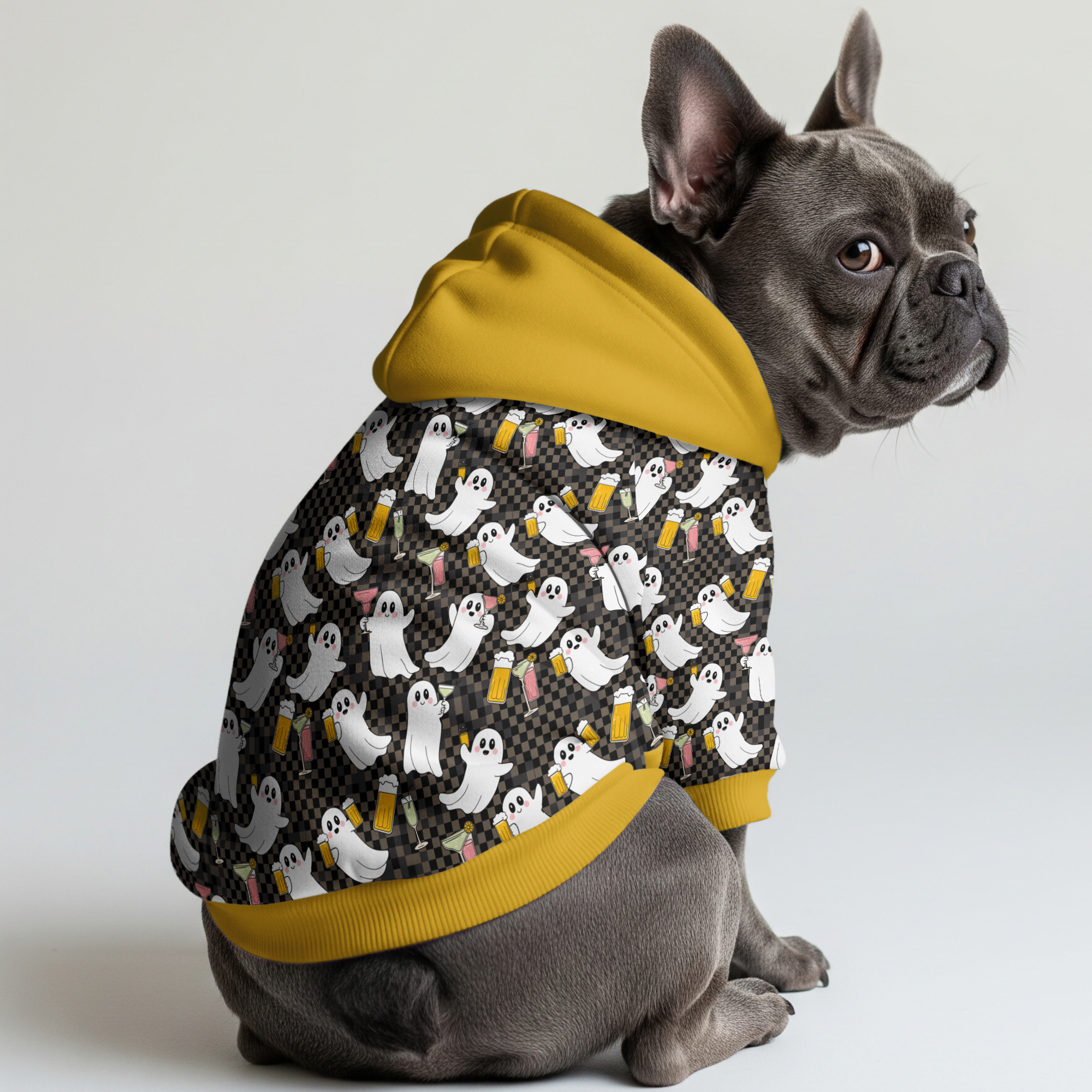 Ghost French Bulldog Dog Hoodie for Brachycephalic Dogs-fadou