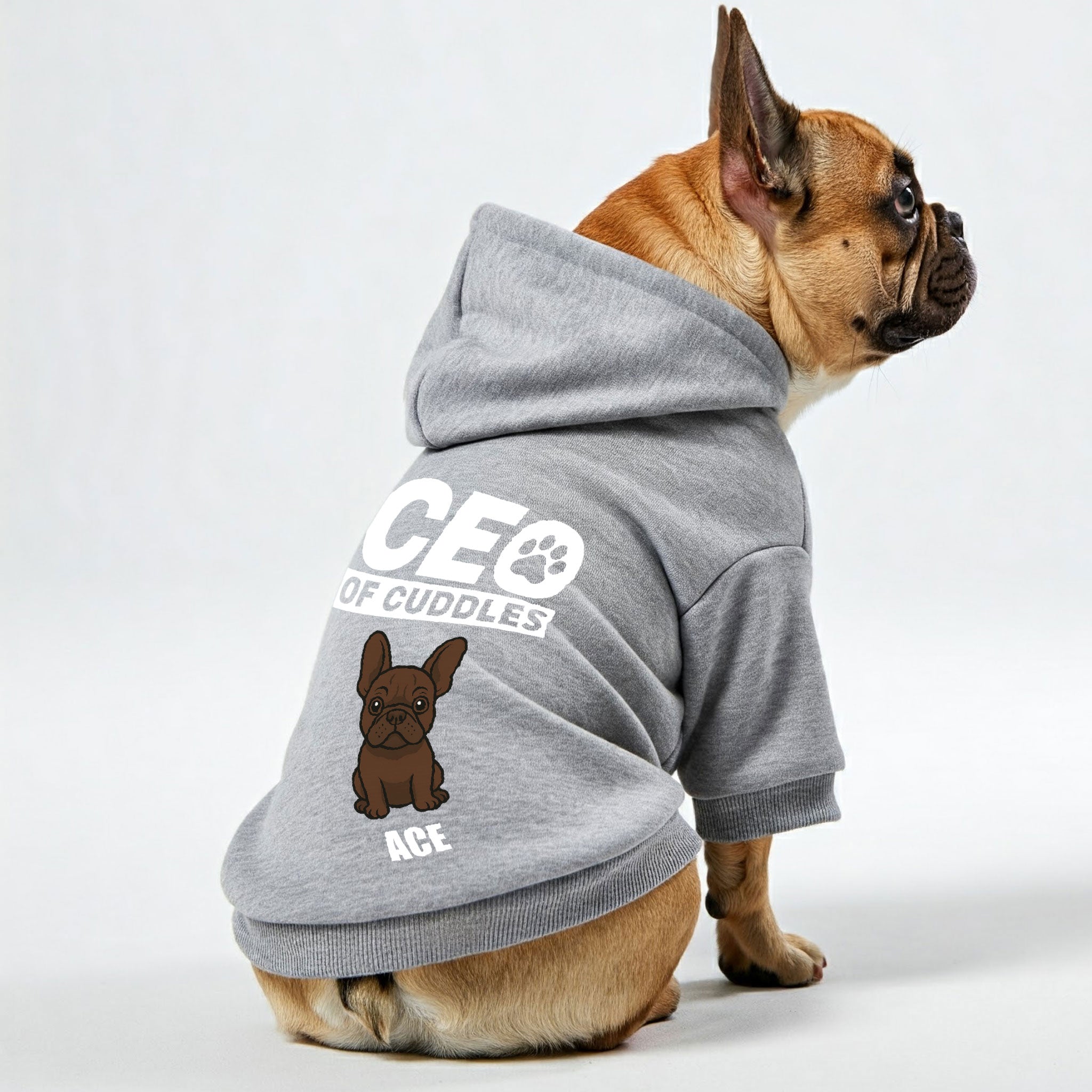 Frenchie Personalized Dog Hoodie for Brachycephalic Dogs-fadou