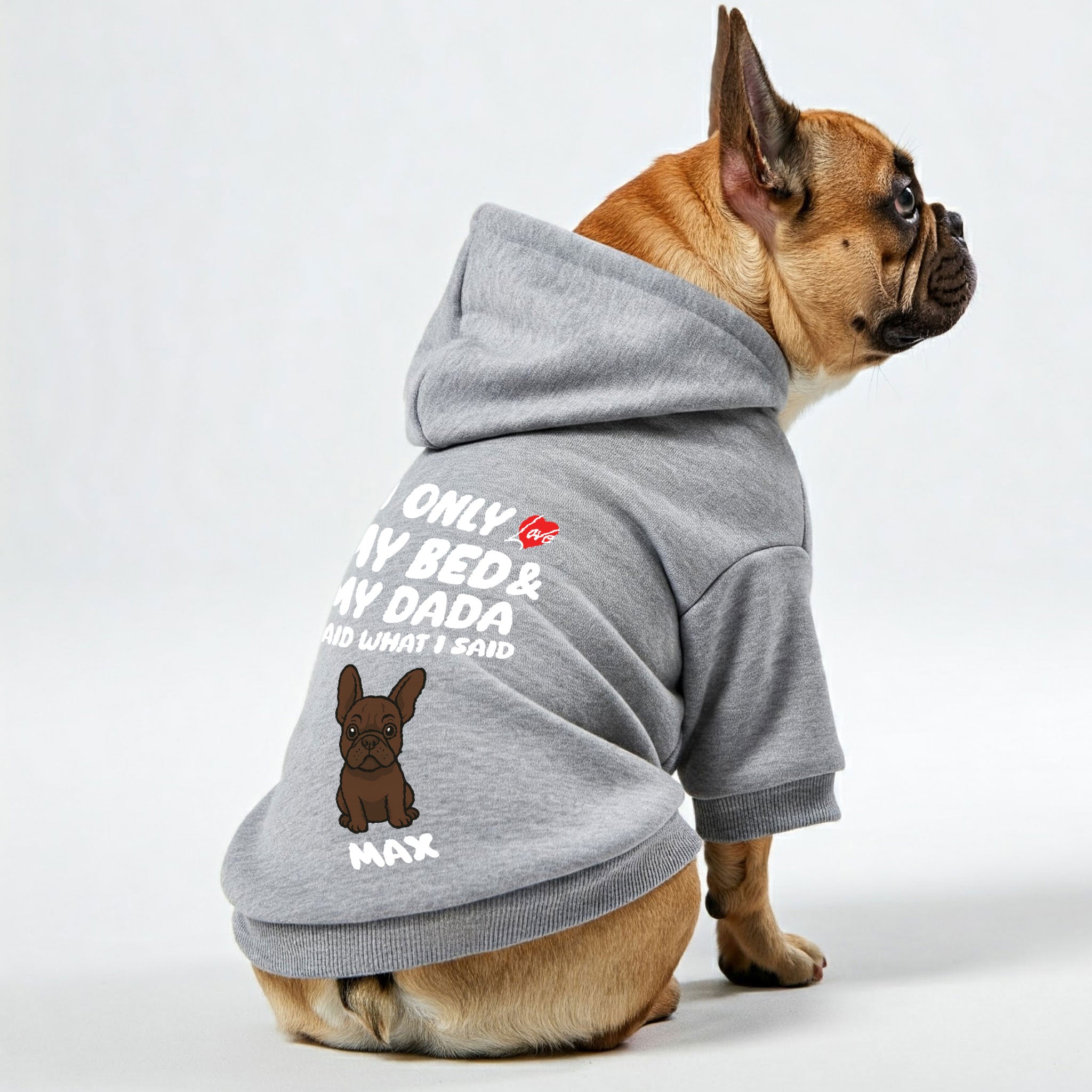 French Bulldog Cotton Dog Hoodie for Outdoor Adventures-fadou