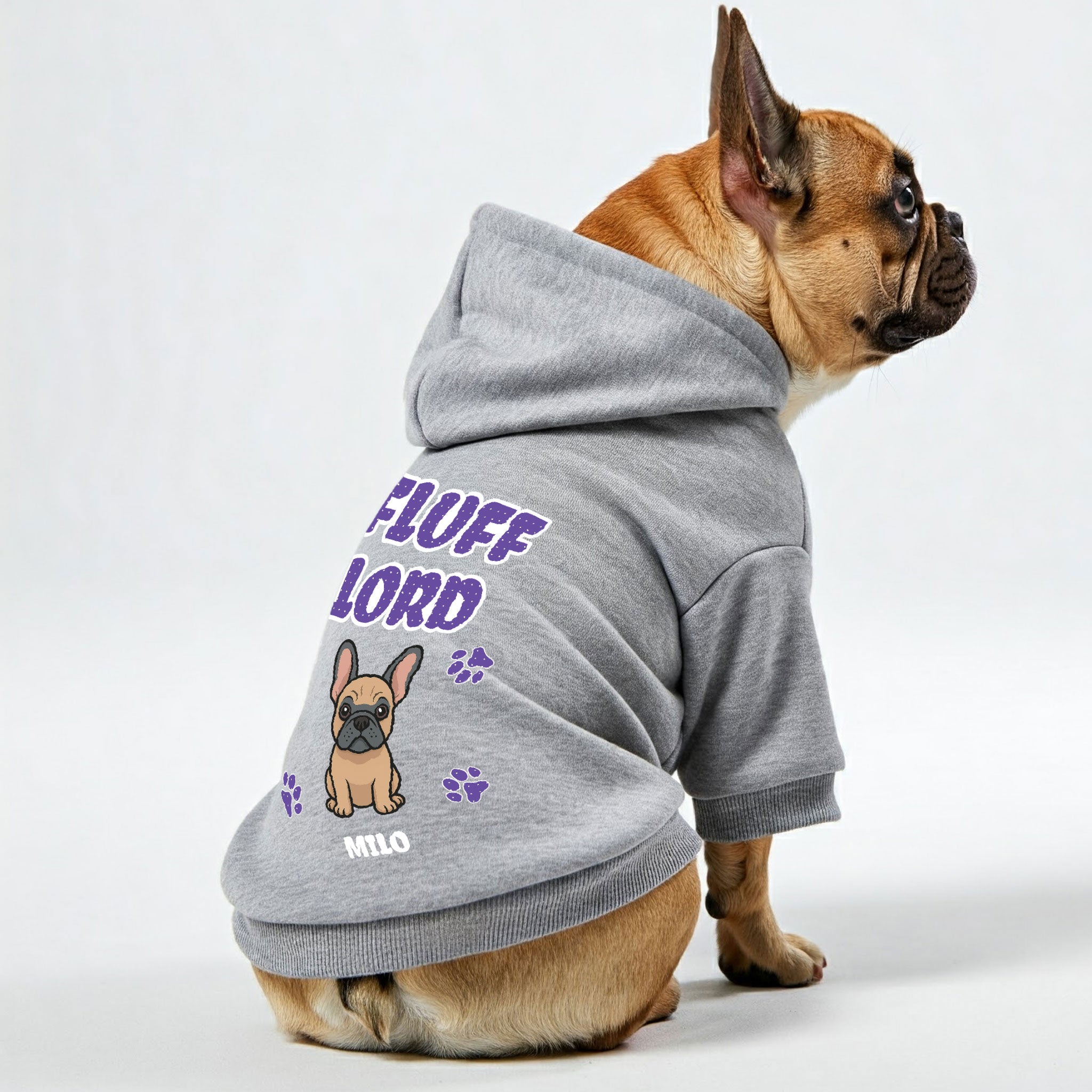 French Bulldog Premium Fleece Hoodie for Brachycephalic Dogs-fadou