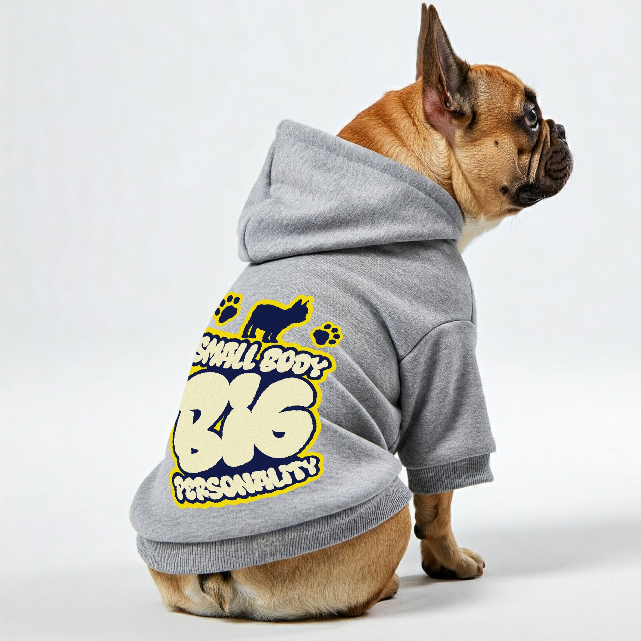 Small French Bulldog Fleece Hoodie for Short-Nosed Dogs-fadou