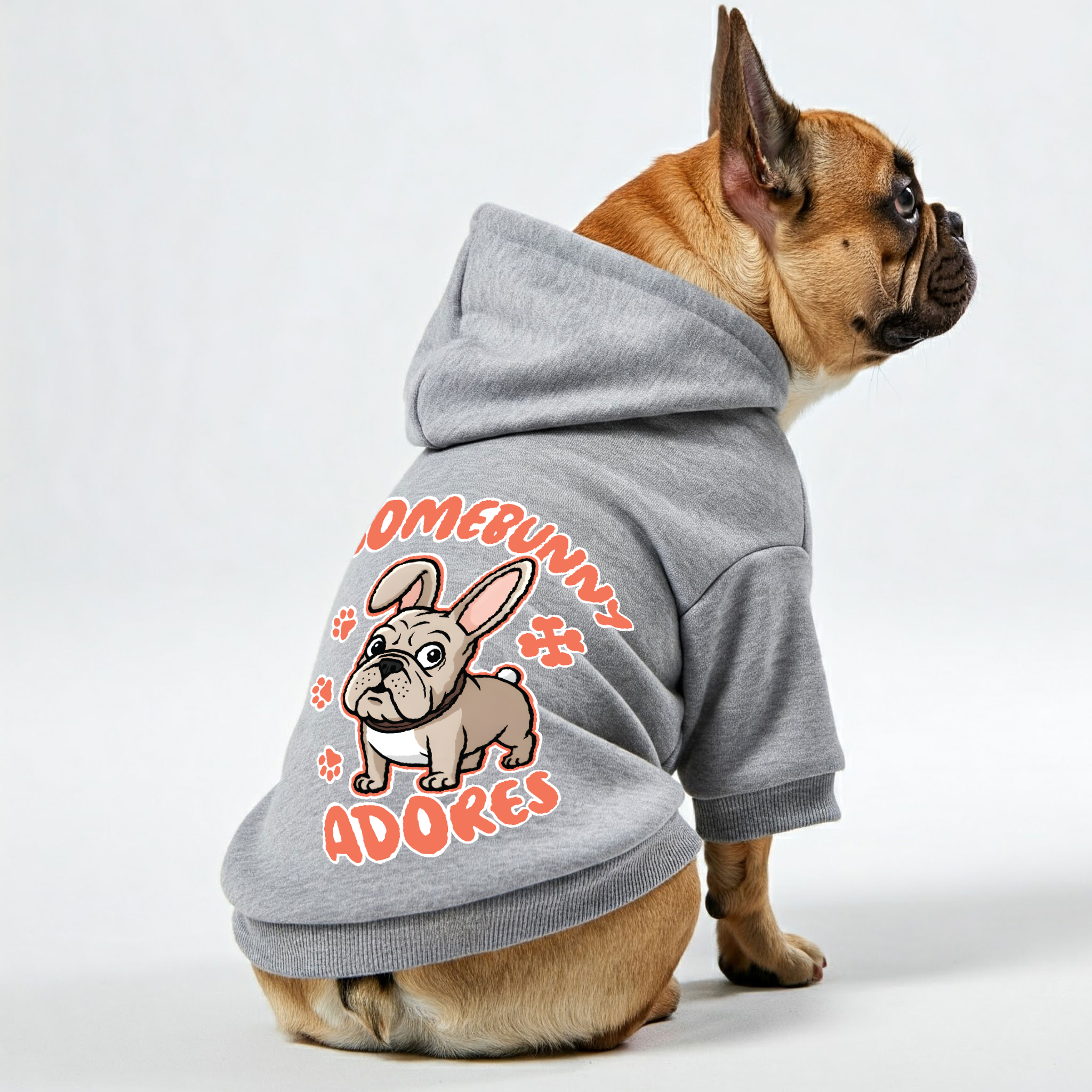 Somebunny French Bulldog Dog Hoodie for French Bulldogs-fadou