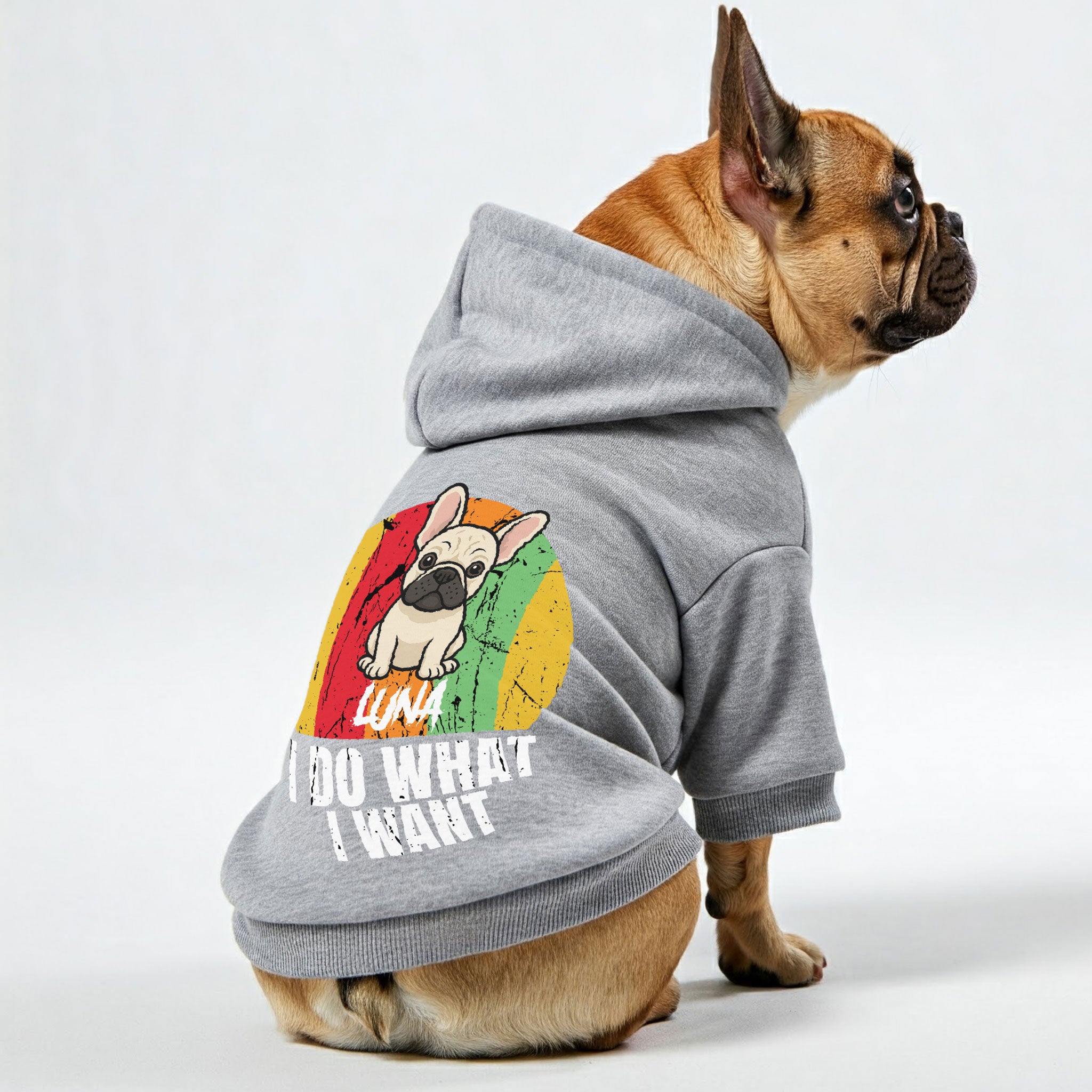 French Bulldog Personalized Fleece Hoodie for Travel Comfort-fadou