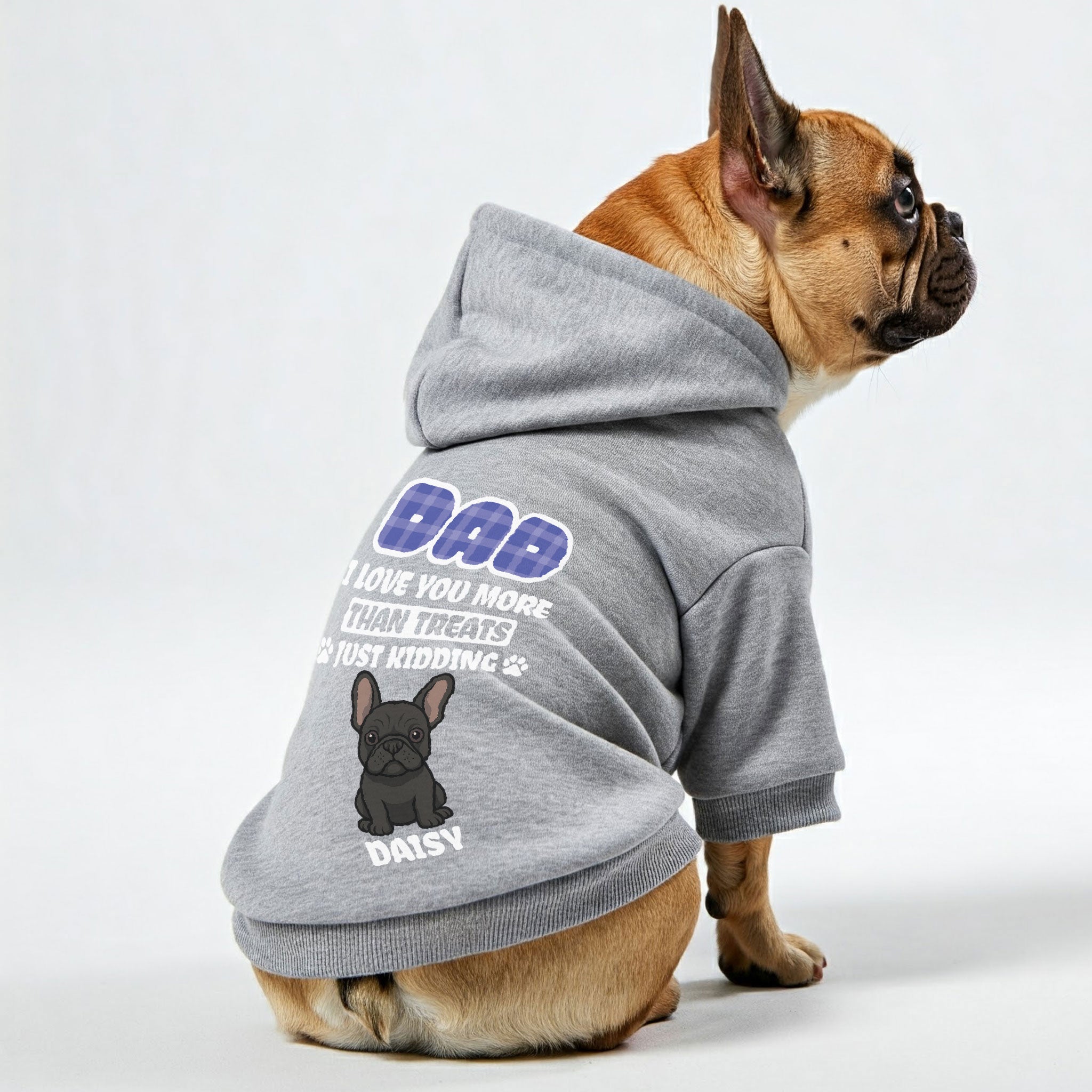 French Bulldog Custom Fleece Hoodie for Flat-Face Breeds-fadou