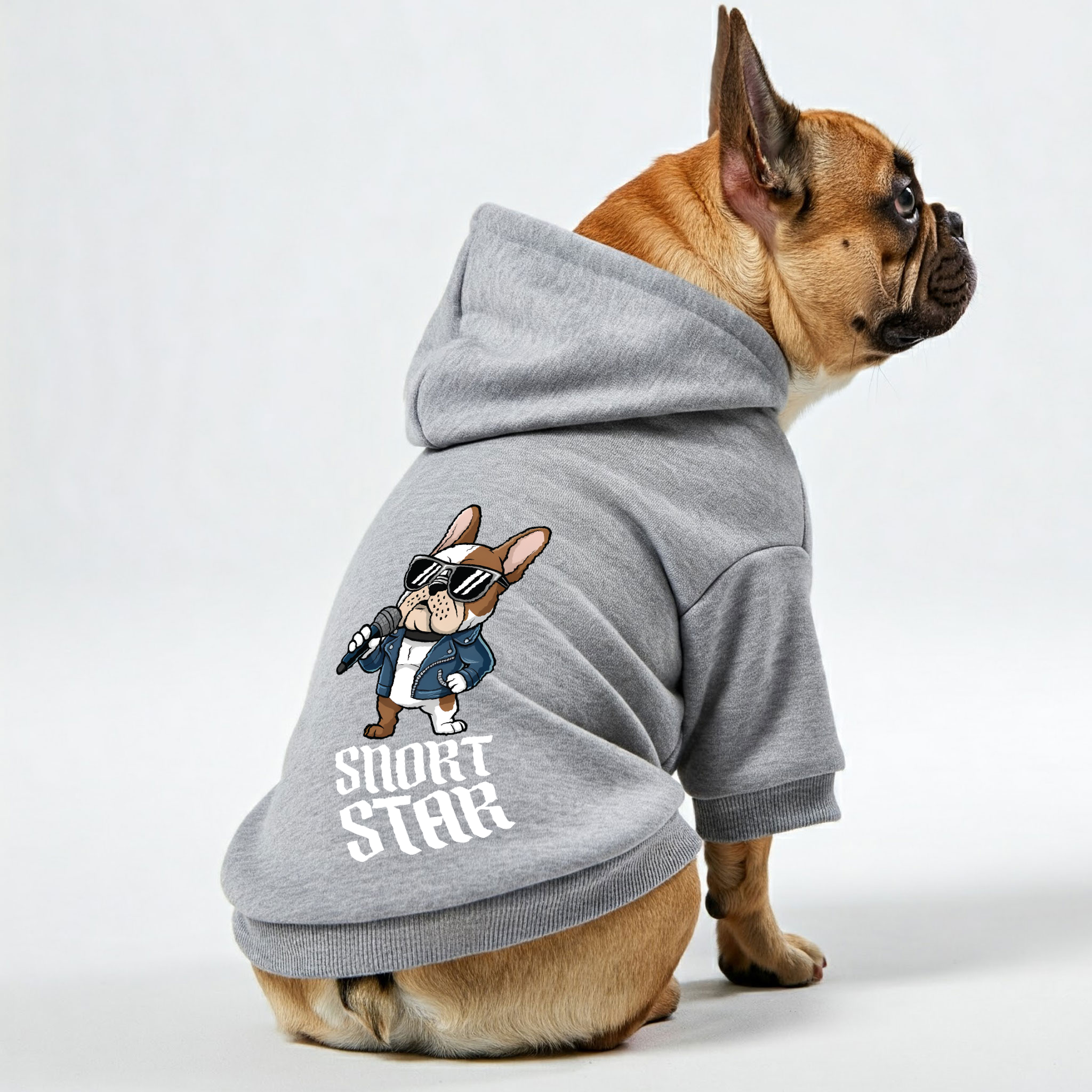 Snort French Bulldog Fleece Hoodie for Training Sessions-fadou