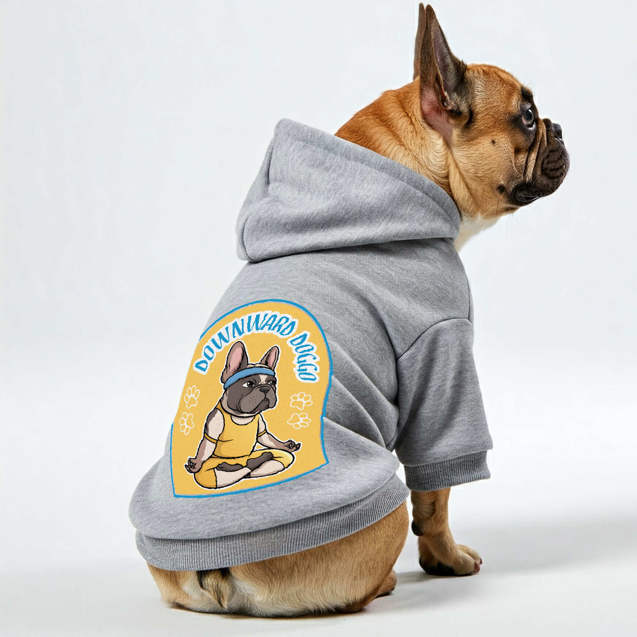 French Bulldog Personalized Fleece Hoodie for Daily Walks-fadou