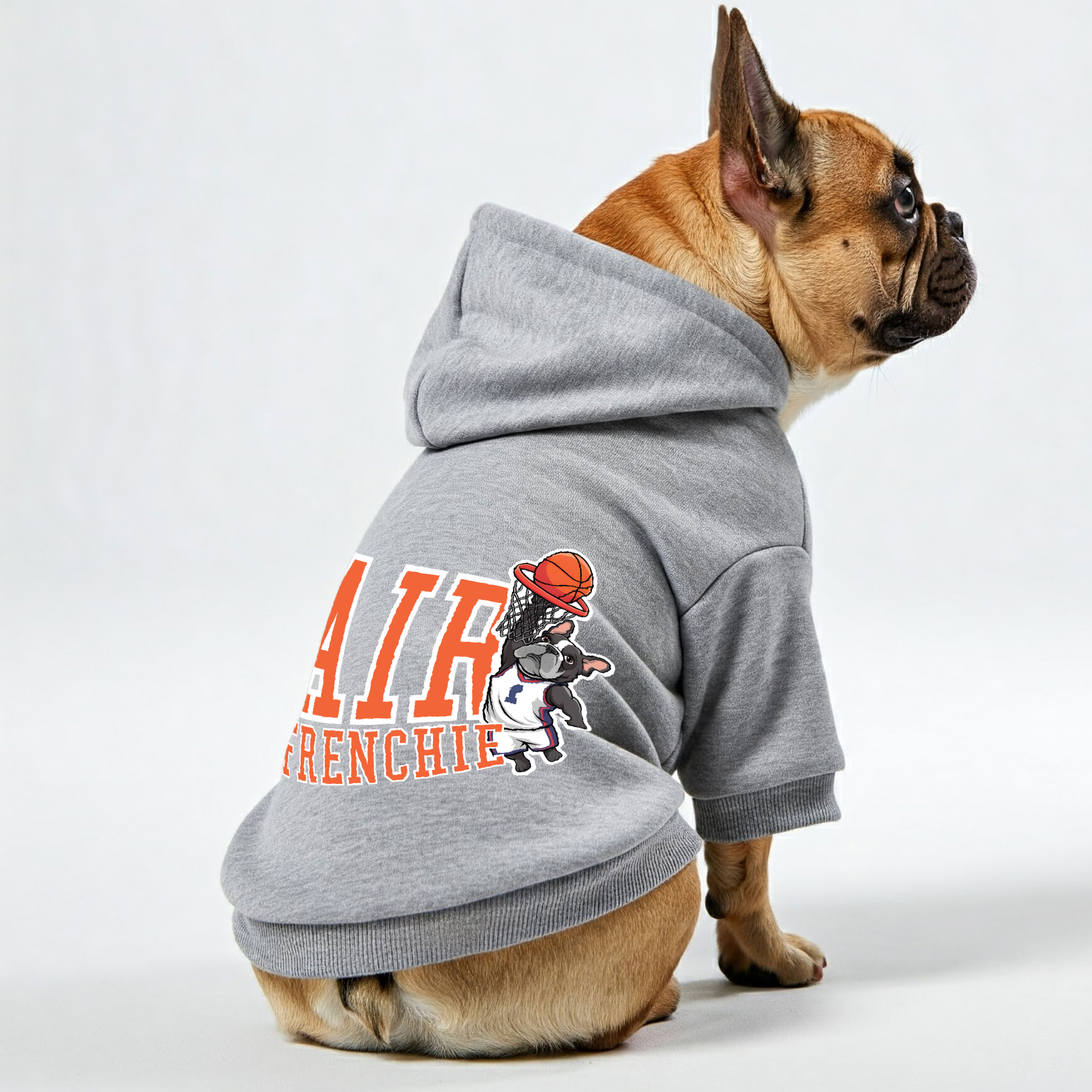 French Bulldog Cozy Fleece Hoodie for Outdoor Adventures-fadou