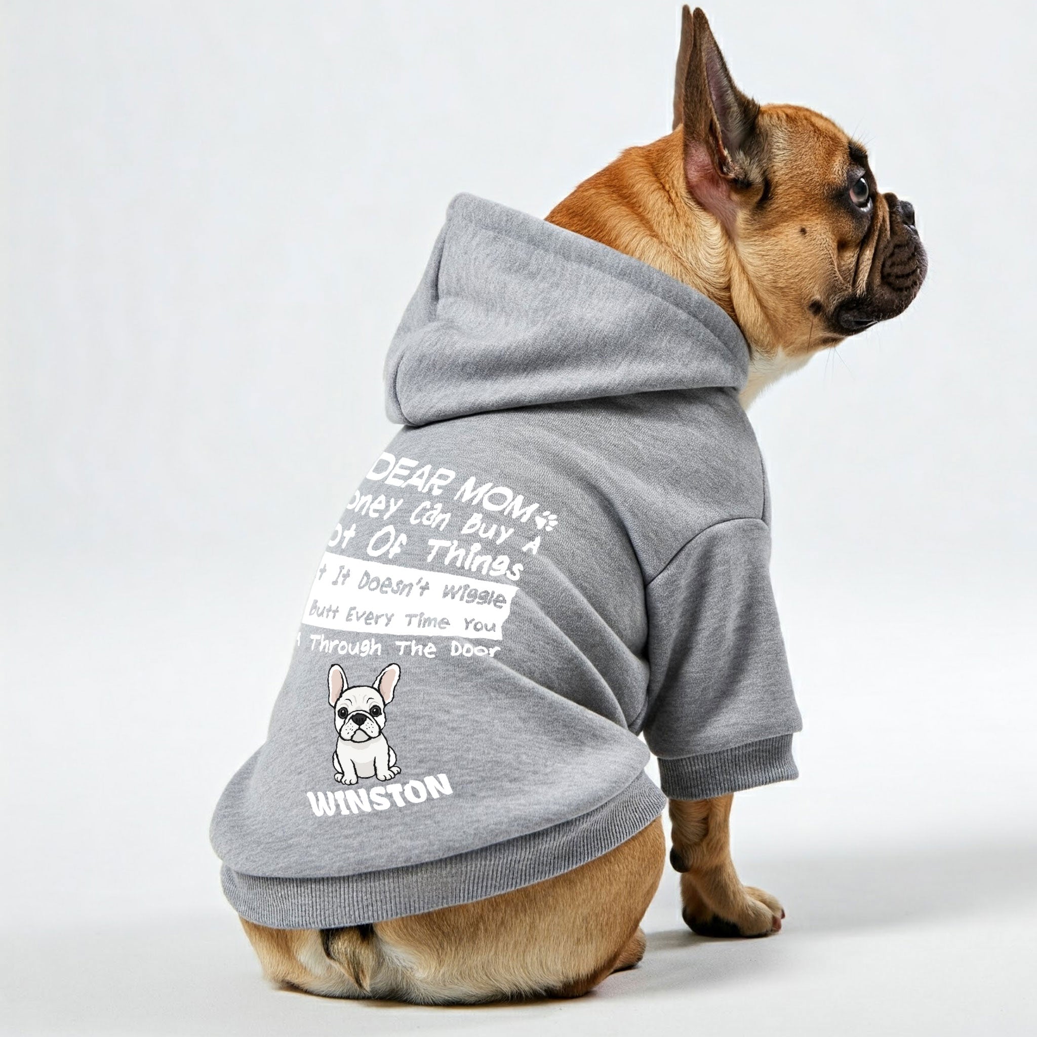 French Bulldog Cotton Pet Sweatshirt for Travel Comfort-fadou