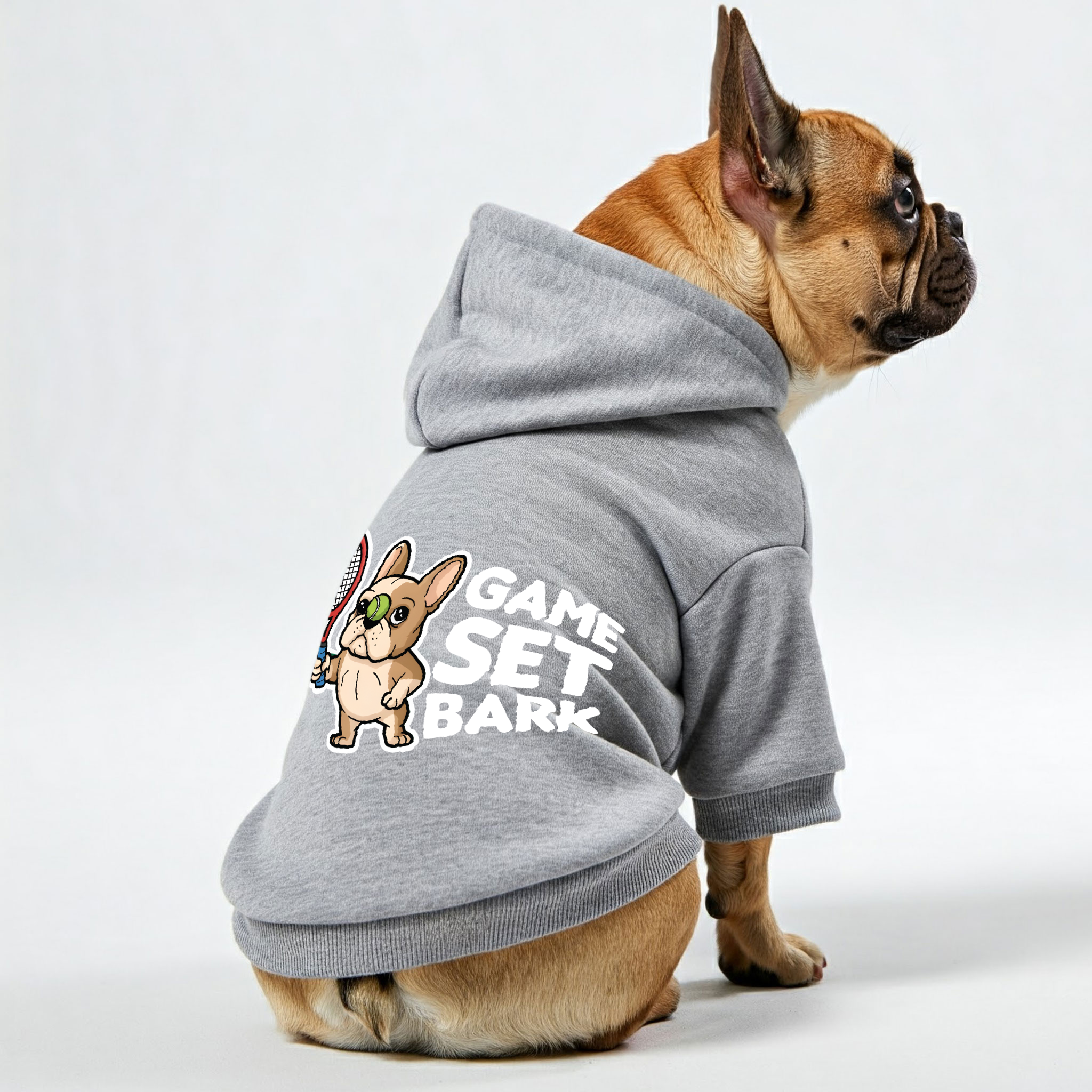 Frenchie Personalized Fleece Hoodie for Short-Nosed Dogs-fadou