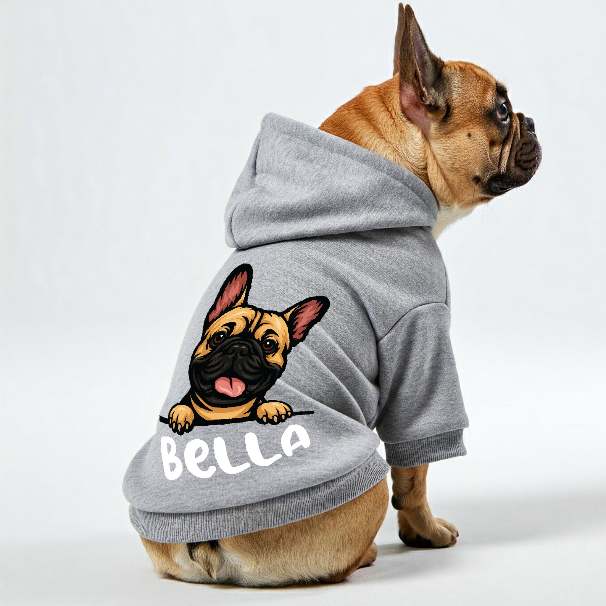 French Bulldog Personalized Pet Sweatshirt for Travel Comfort-fadou