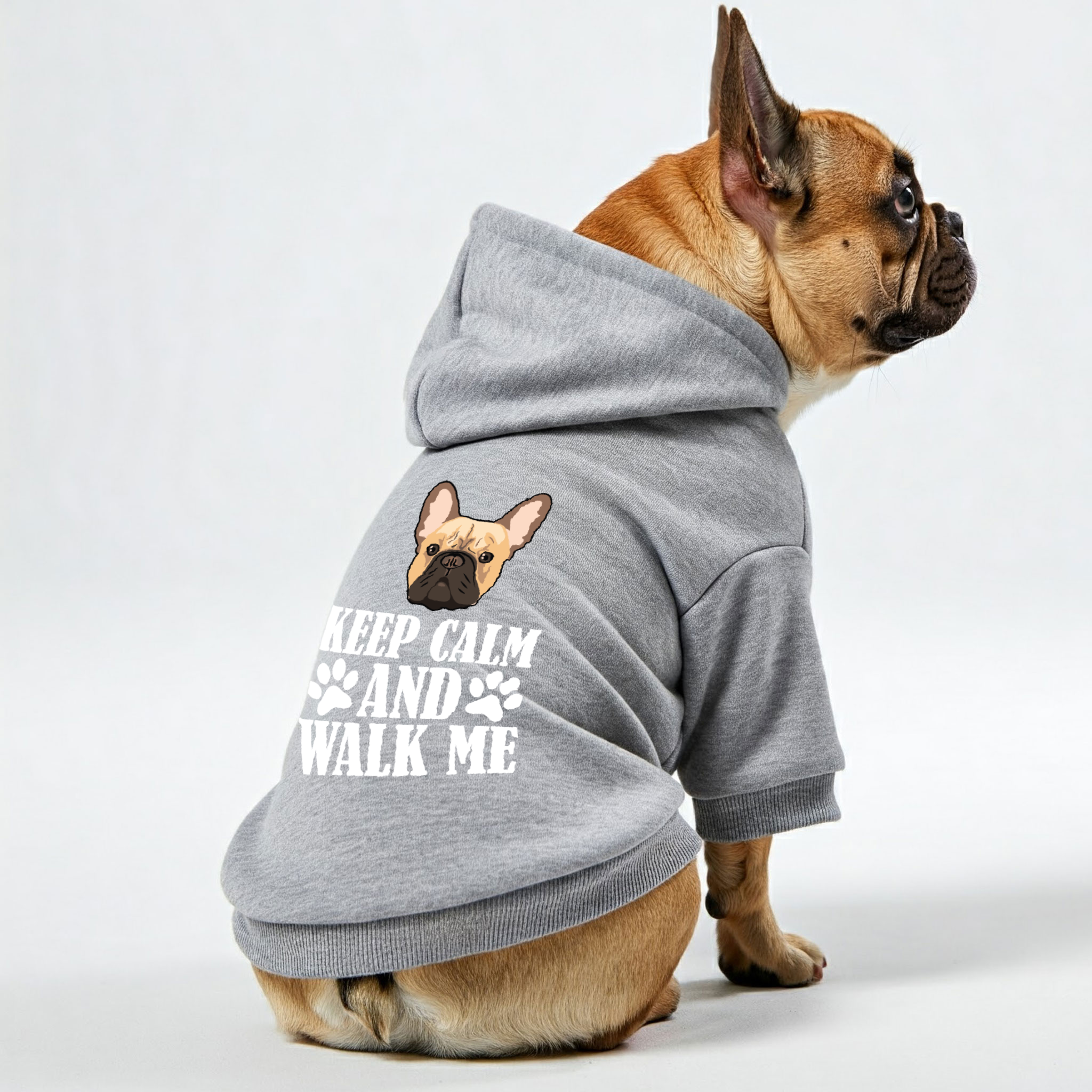 Keep Calm and Walk with Me - Personalized French for French Bulldogs-fadou