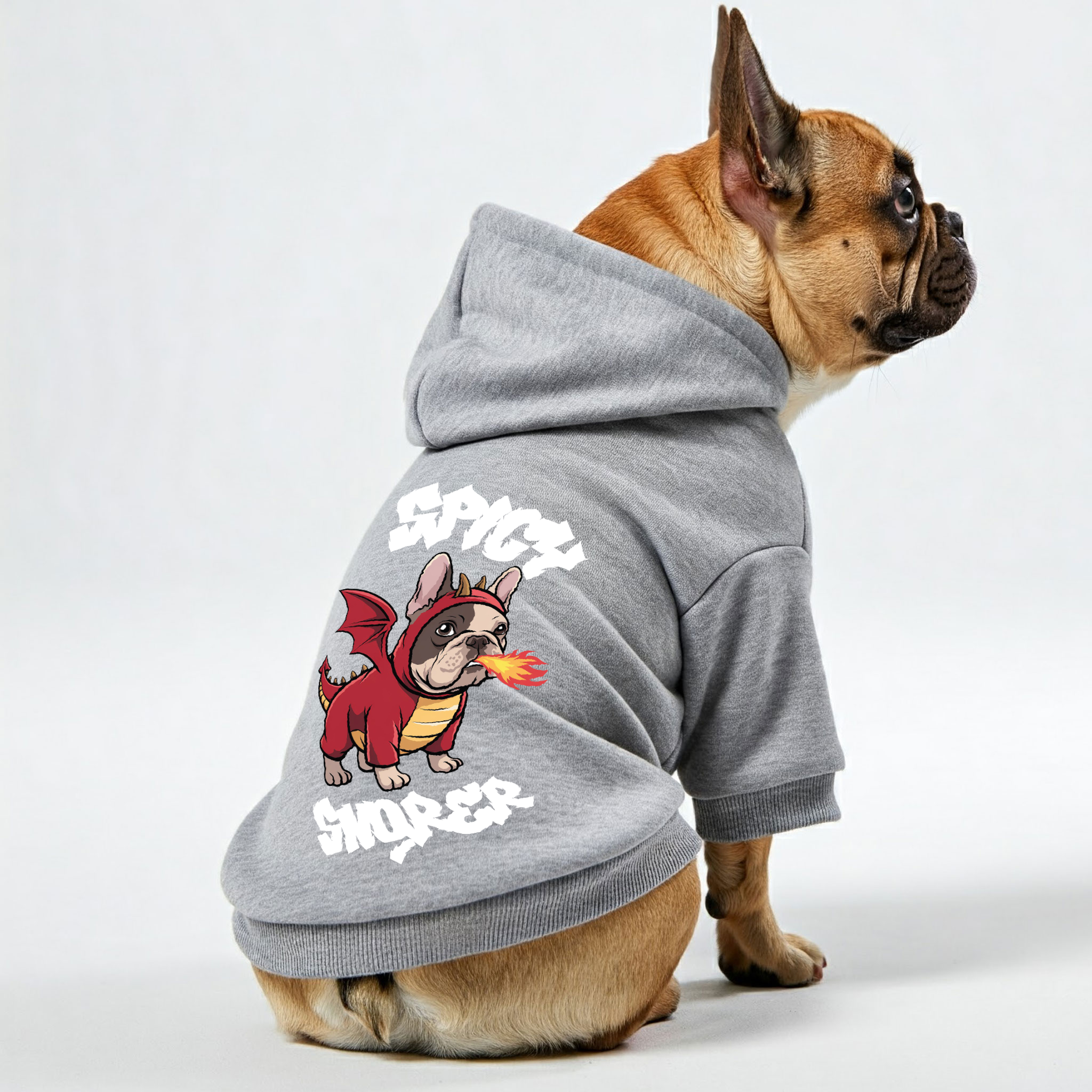 Spicy French Bulldog Fleece Hoodie for Training Sessions-fadou