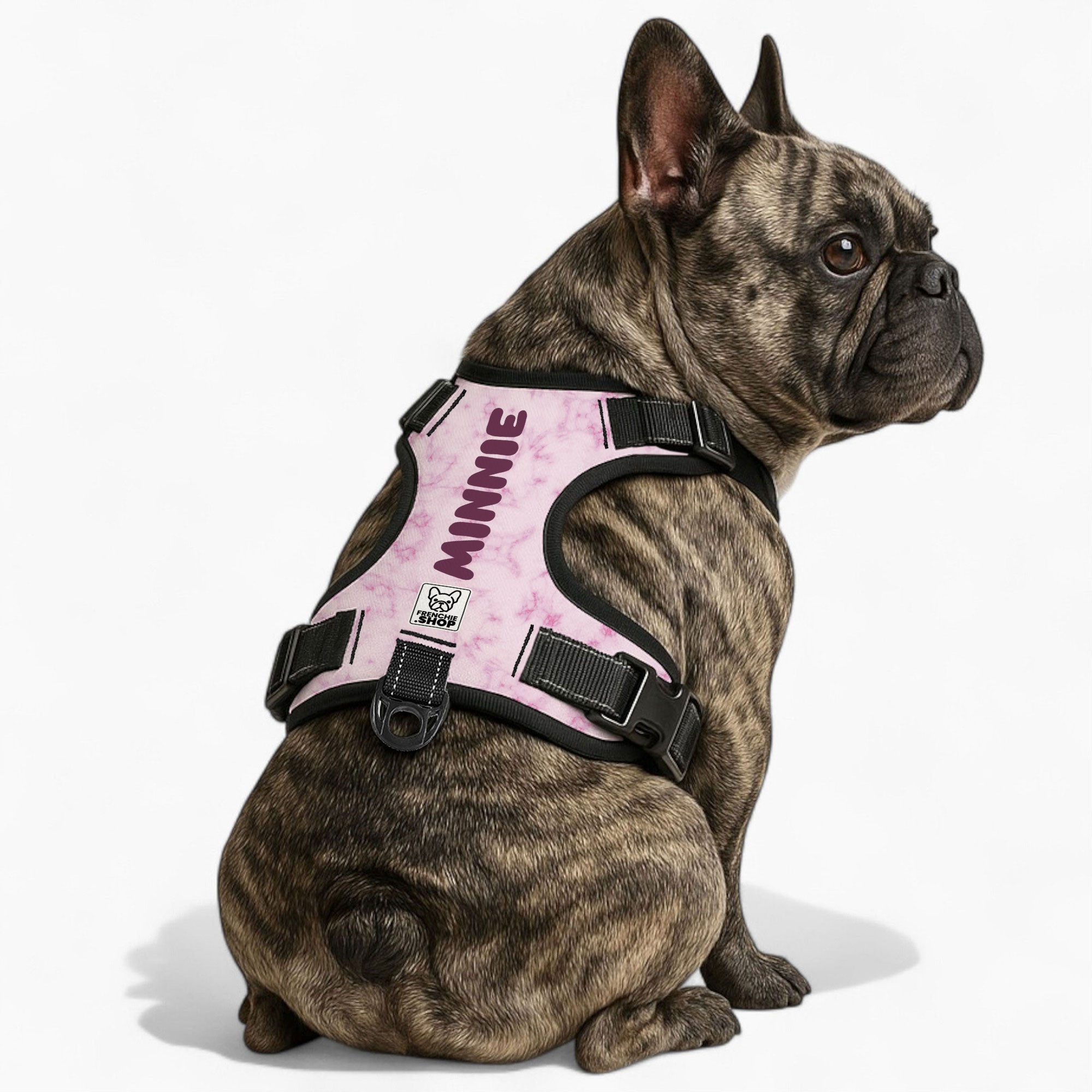 Personalized No-Pull Walking Harness for Short-Nosed Dogs-fadou