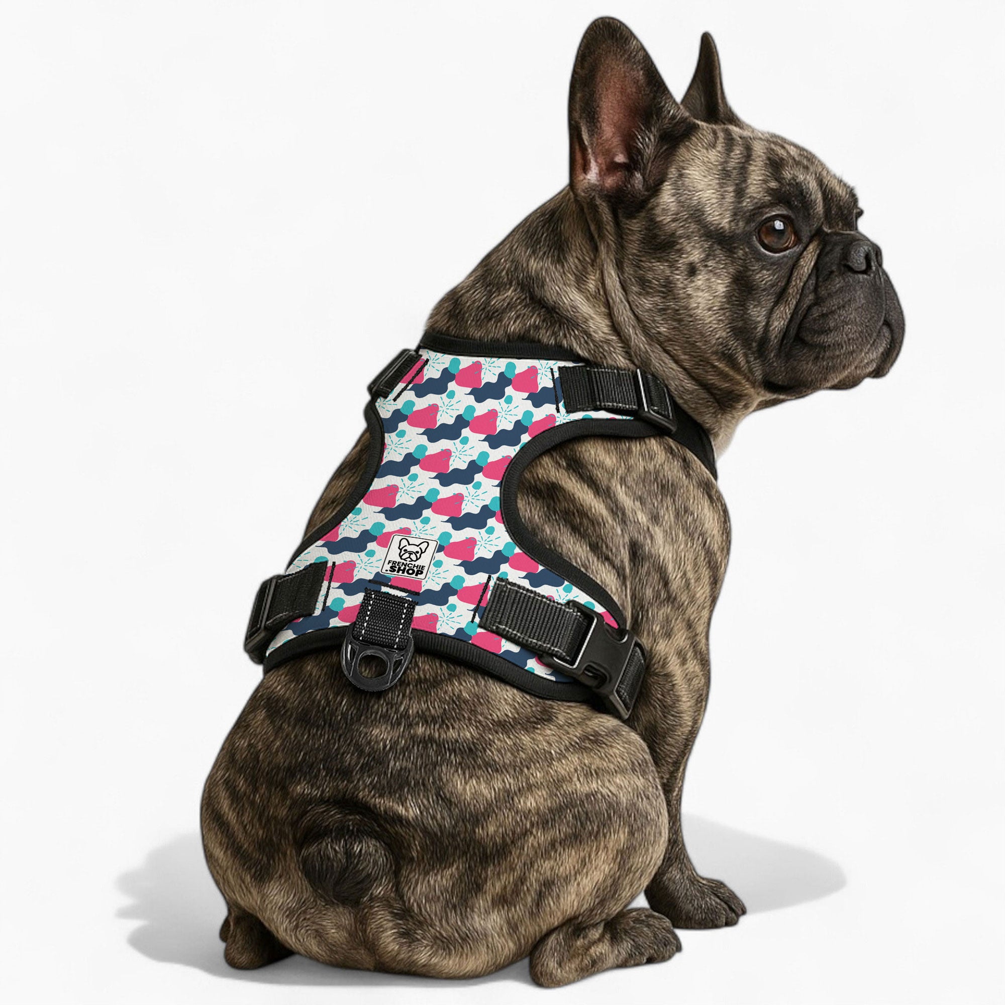 French Bulldog No-Pull Walking Harness for Flat-Face Breeds-fadou