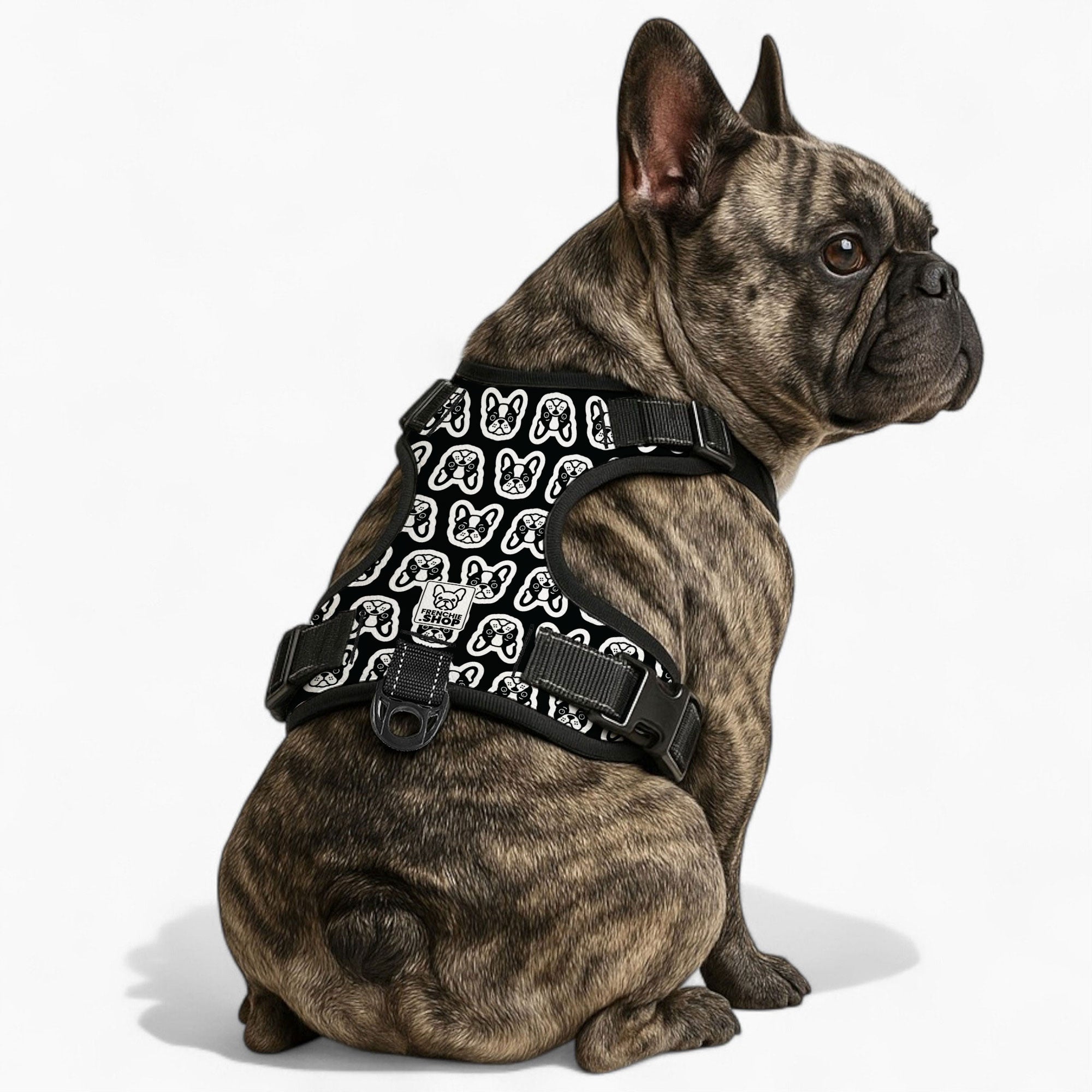 Frenchie No-Pull Walking Harness for Brachycephalic Dogs-fadou