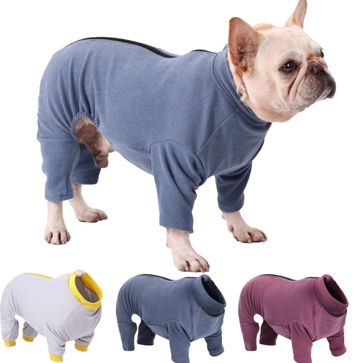 French Bulldog Warm Sleepwear Pajamas for Dog Moms & Dads-fadou