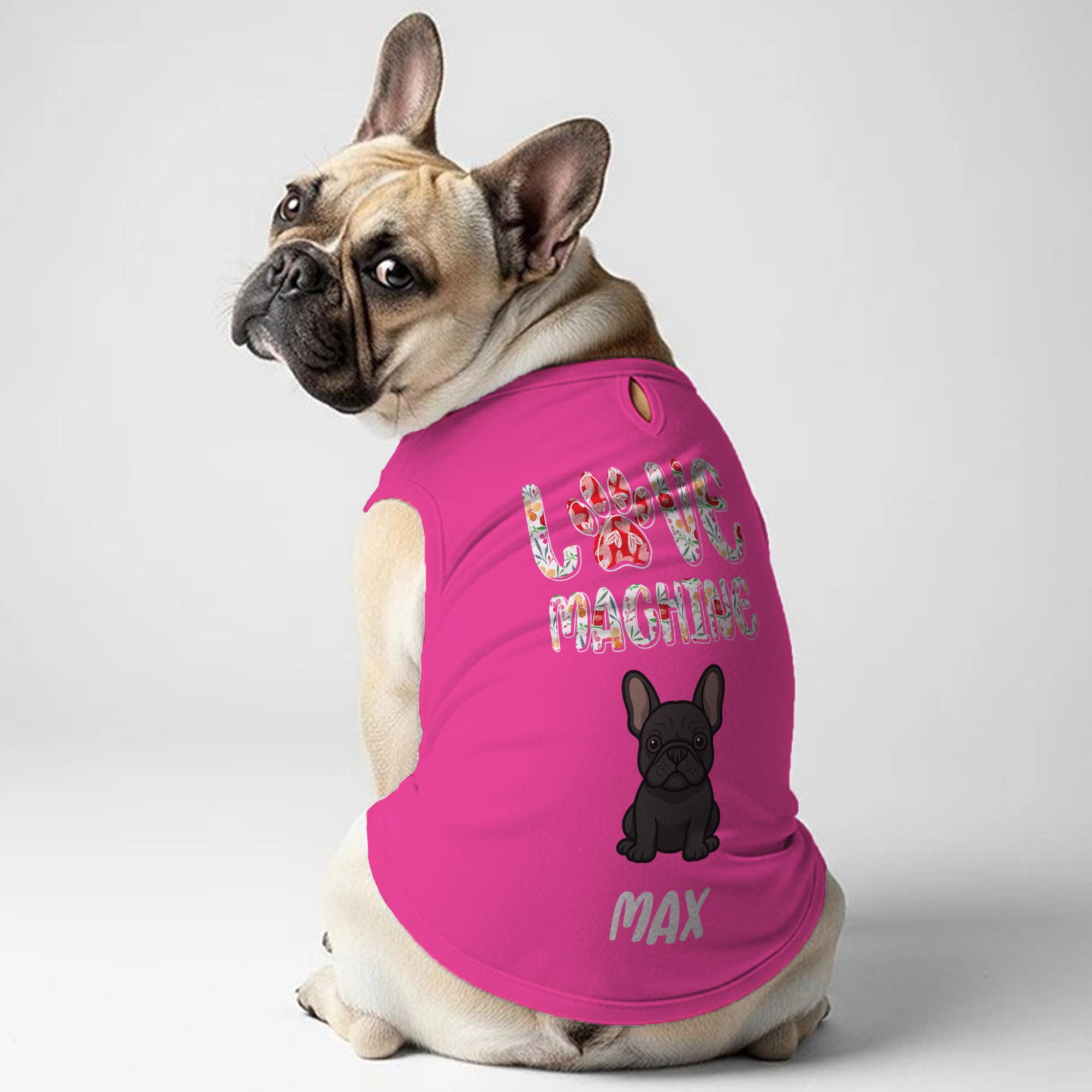 French Bulldog Personalized Graphic Tee for Frenchie Fans-fadou