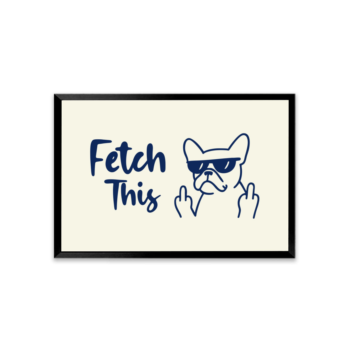 Buttons French Bulldog Canvas Wall Art for Dog Park Days-fadou