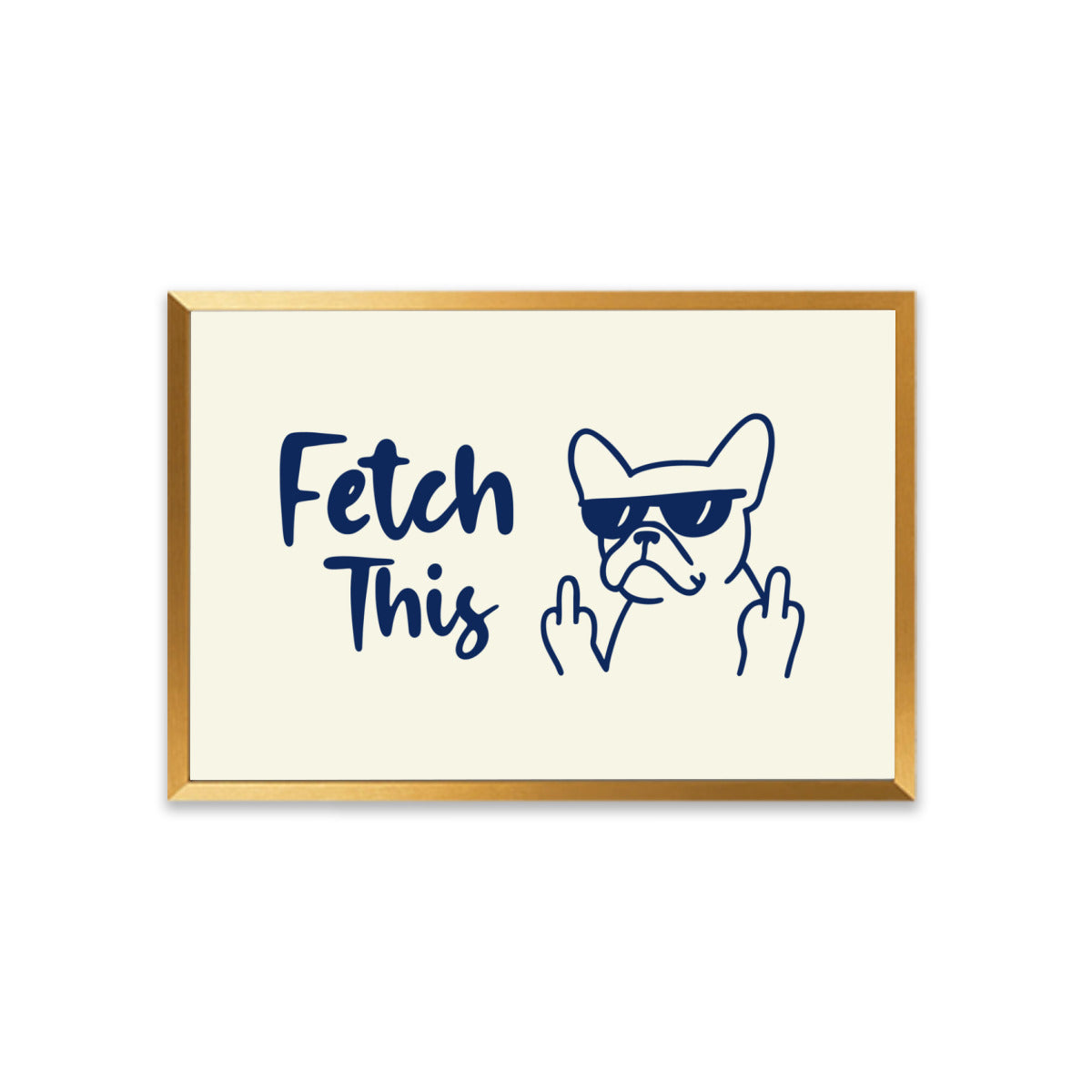 Buttons French Bulldog Canvas Wall Art for Dog Park Days-fadou