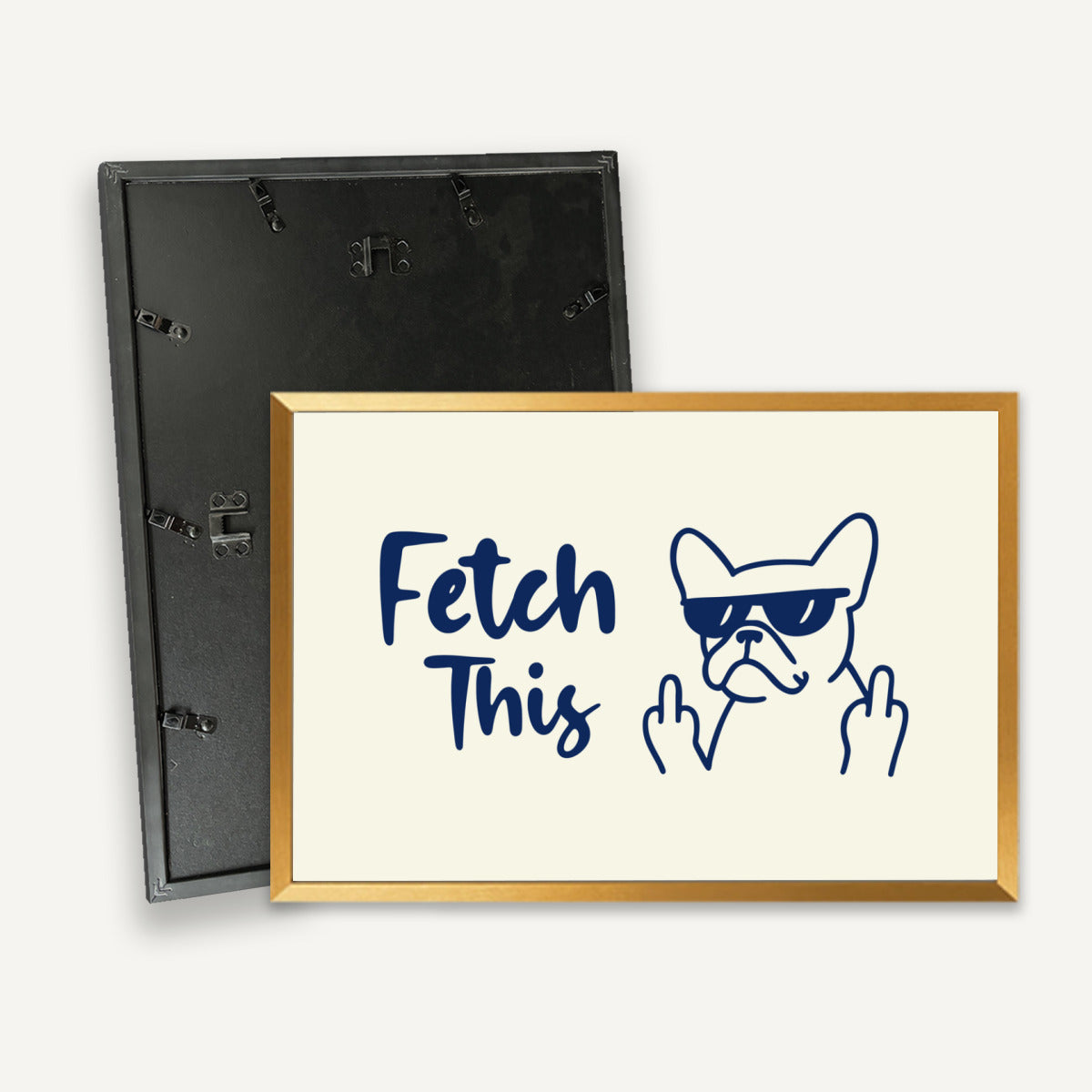 Buttons French Bulldog Canvas Wall Art for Dog Park Days-fadou