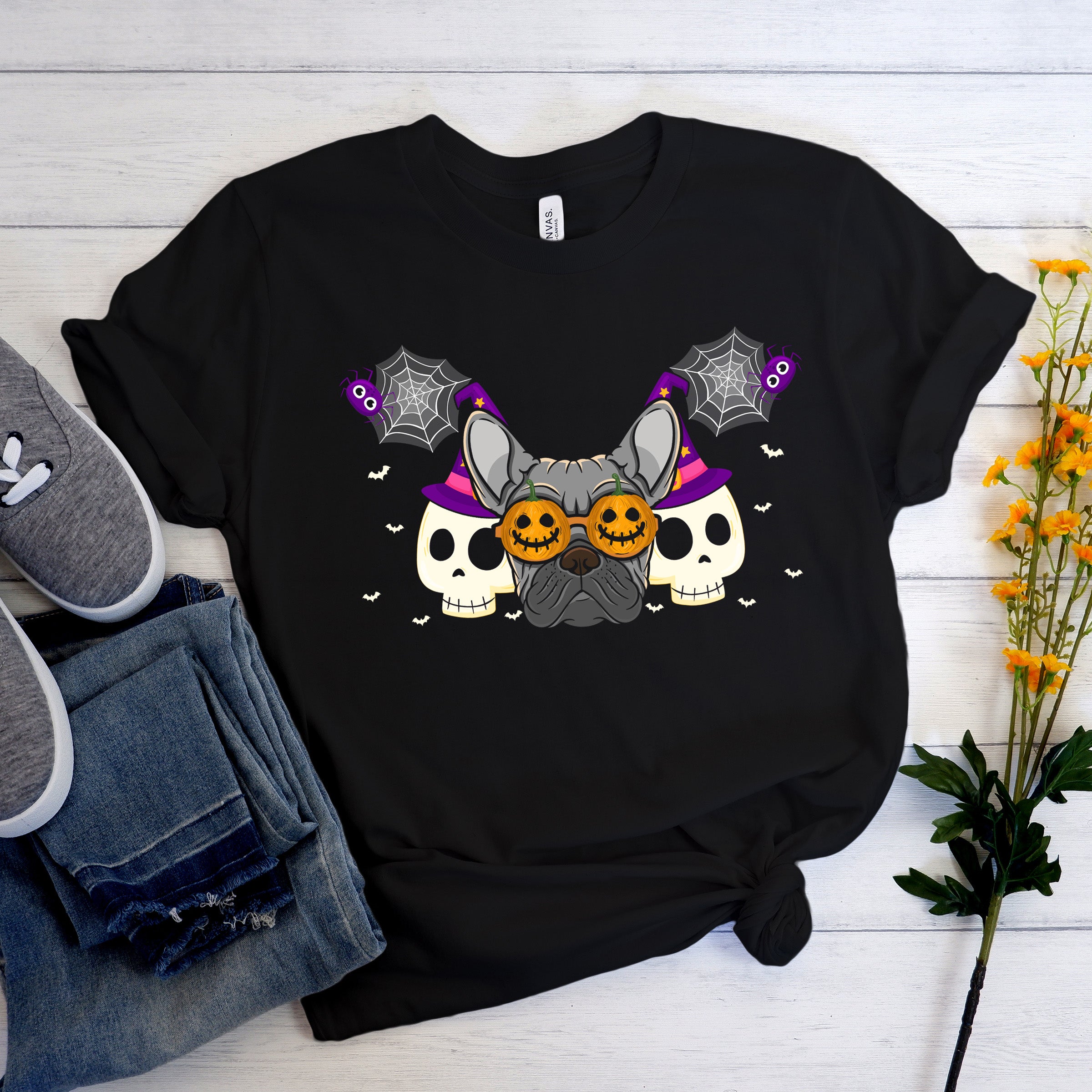 French Bulldog Halloween Cotton T-Shirt for Pet Culture-fadou