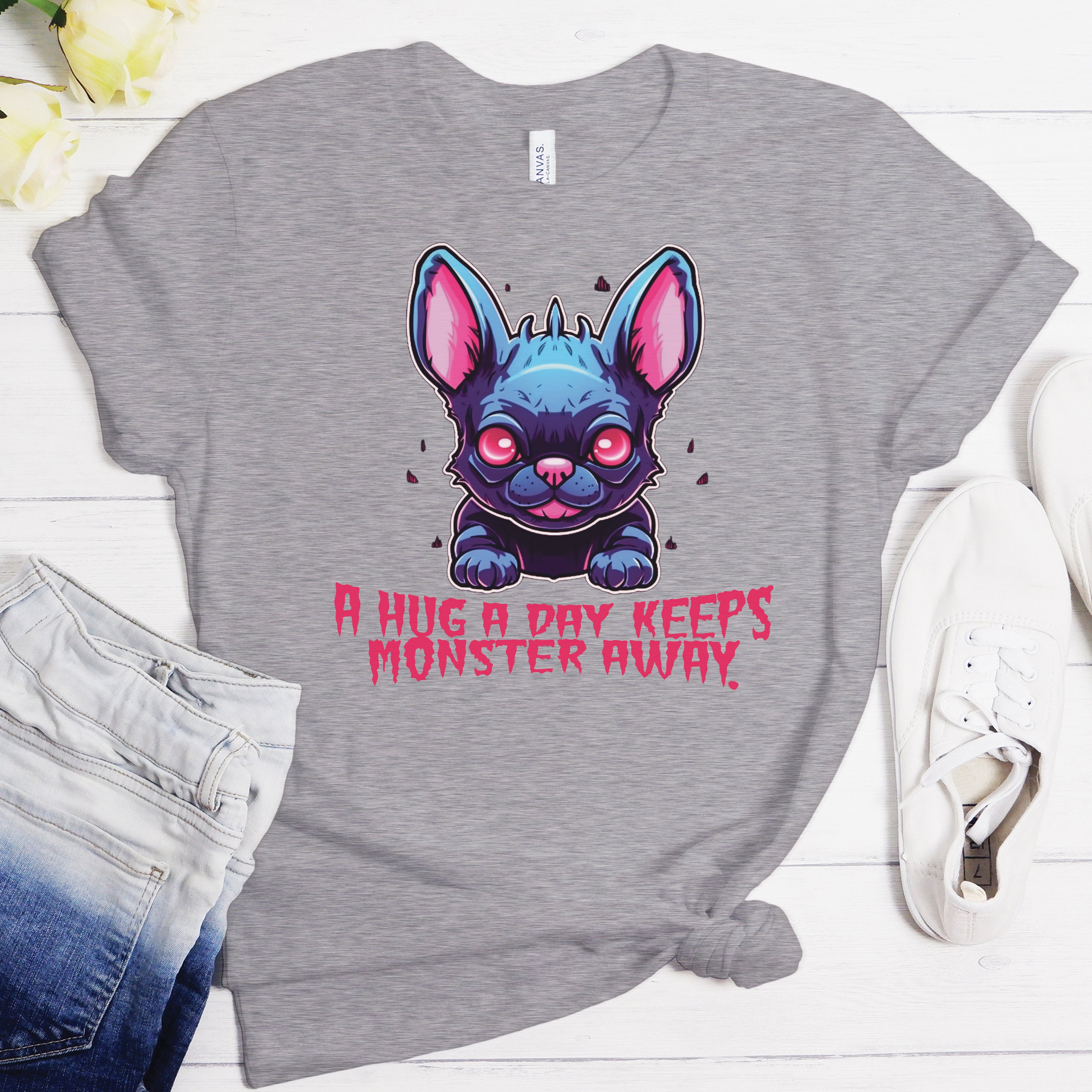 Charm French Bulldog Dog Lover Tee for Frenchie Enthusiasts-fadou