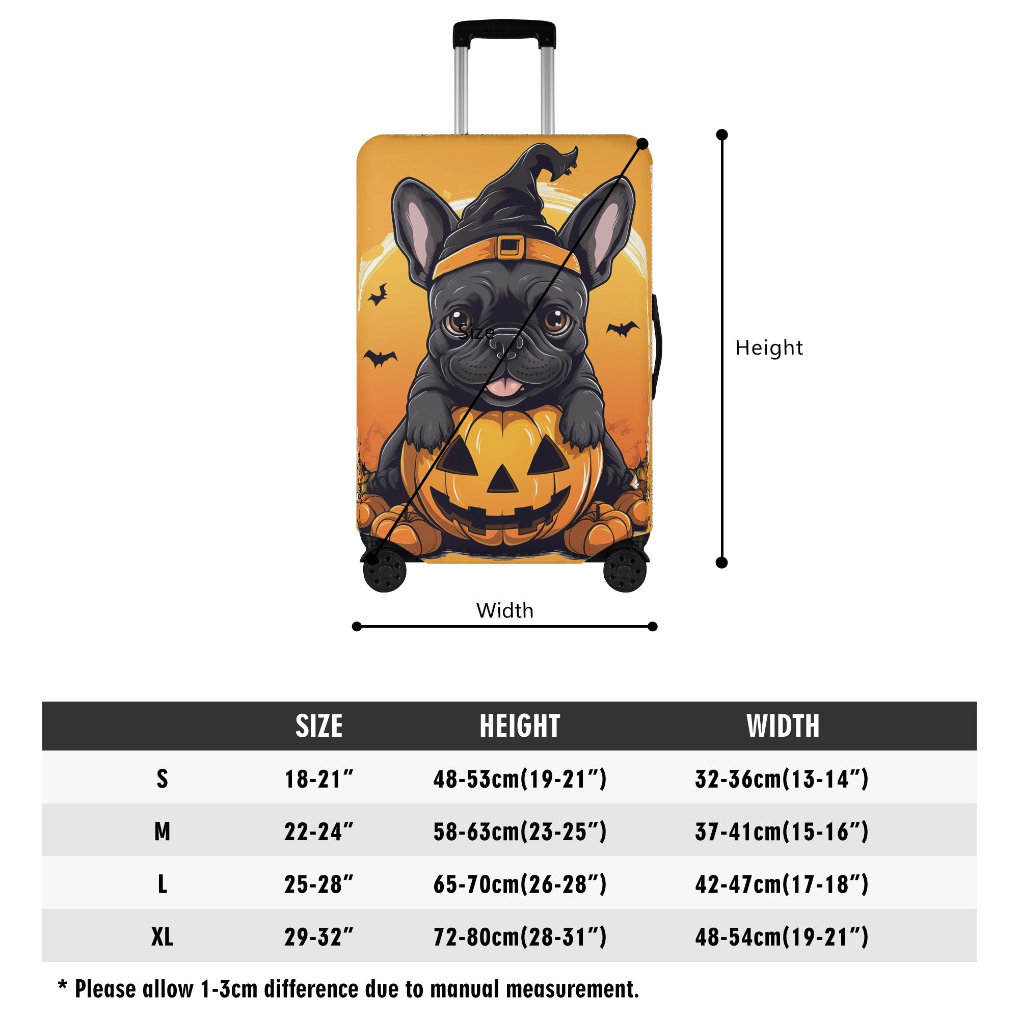 Halloween Vibes - Luggage Cover for Dog Lovers and Owners-fadou