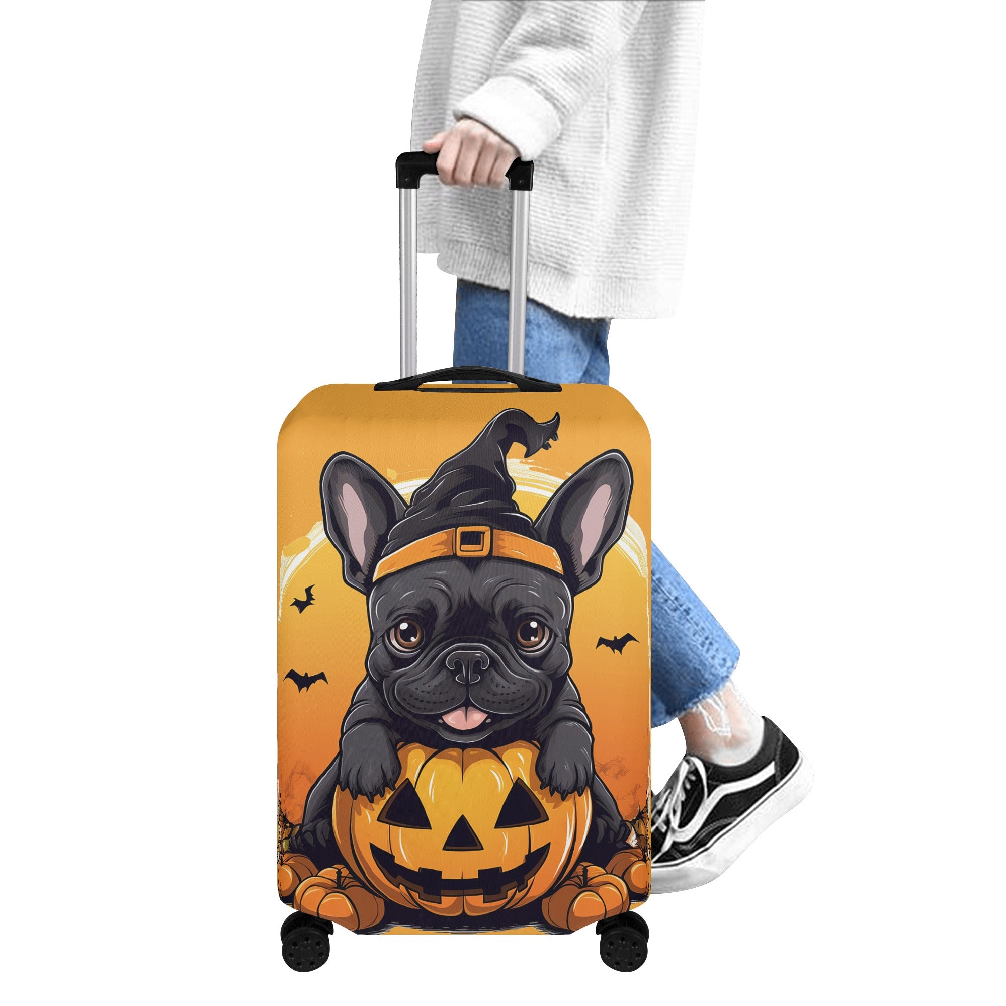 Halloween Vibes - Luggage Cover for Dog Lovers and Owners-fadou
