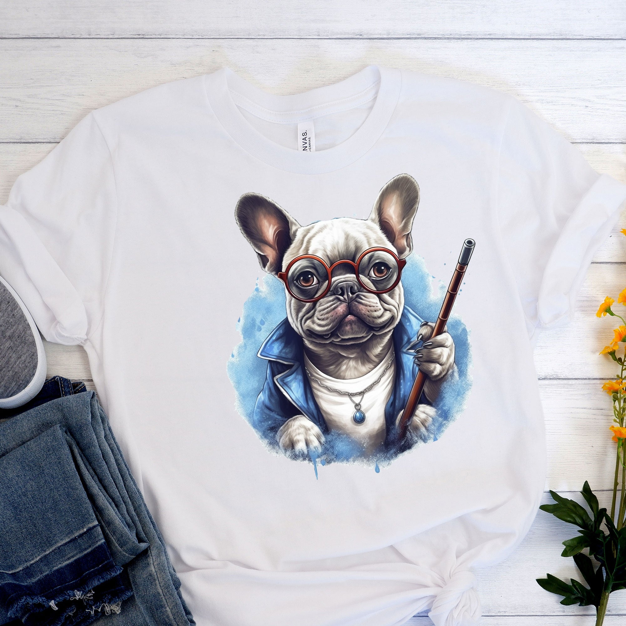 Courageous French Bulldog Unisex Shirt for Bulldog Owners-fadou