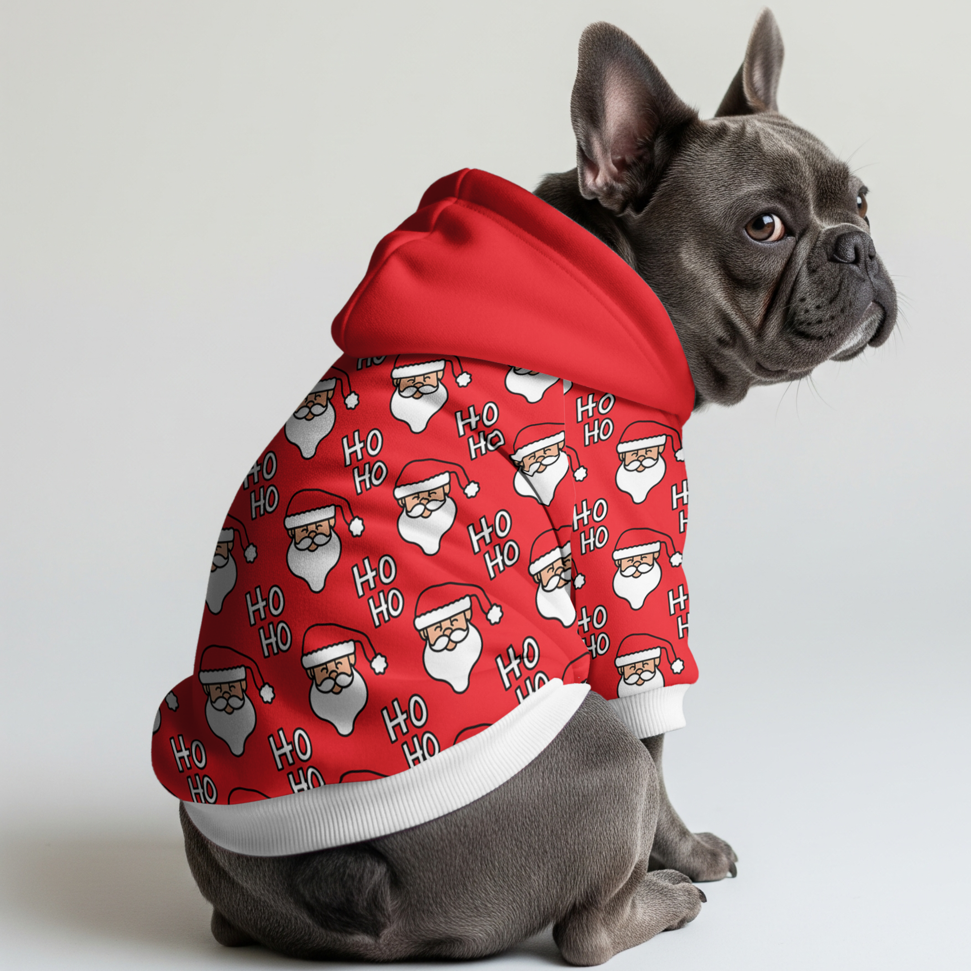 Santa French Bulldog Pet Parent Pullover for Everyday Wear-fadou