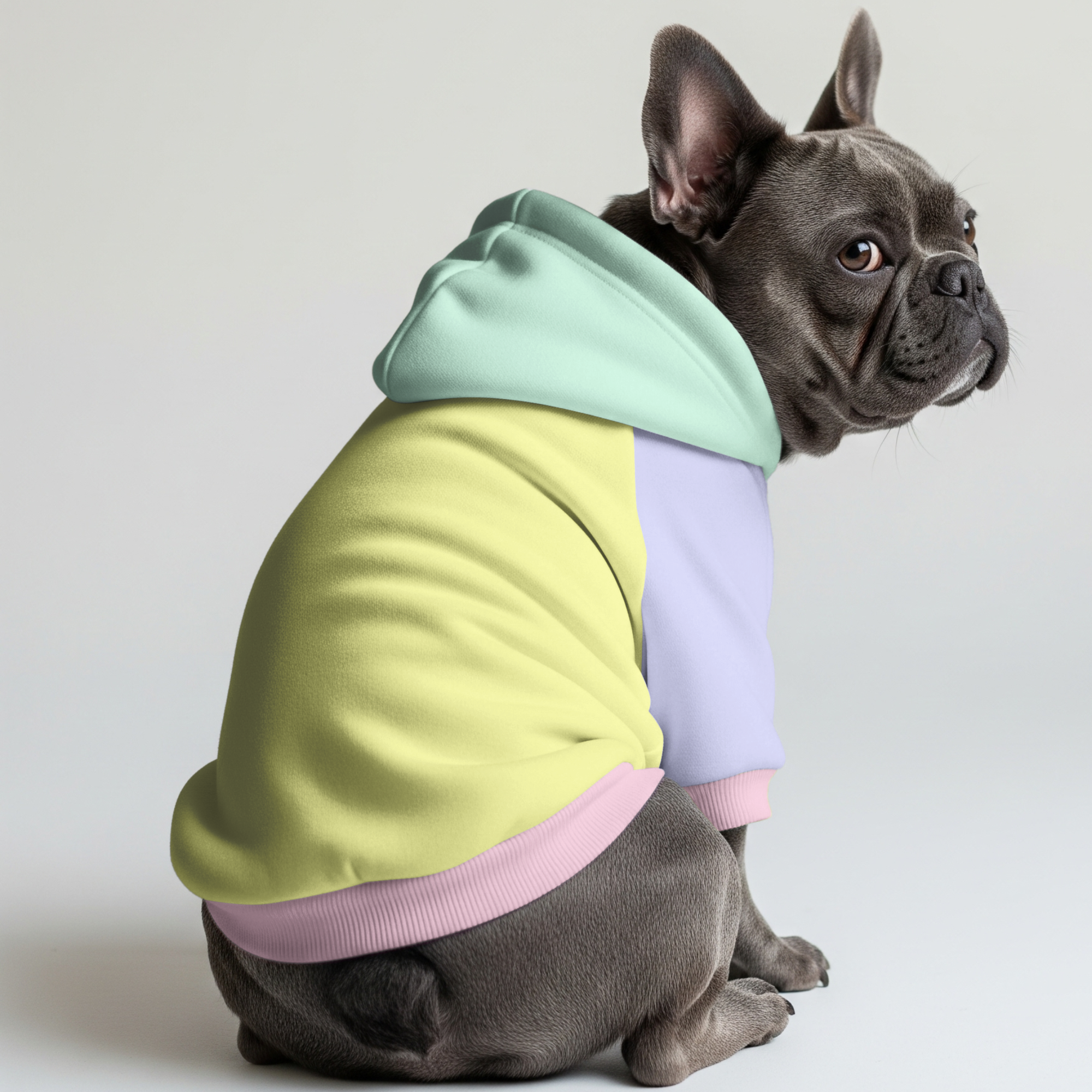 Daisy French Bulldog Fleece Hoodie for Short-Nosed Dogs-fadou