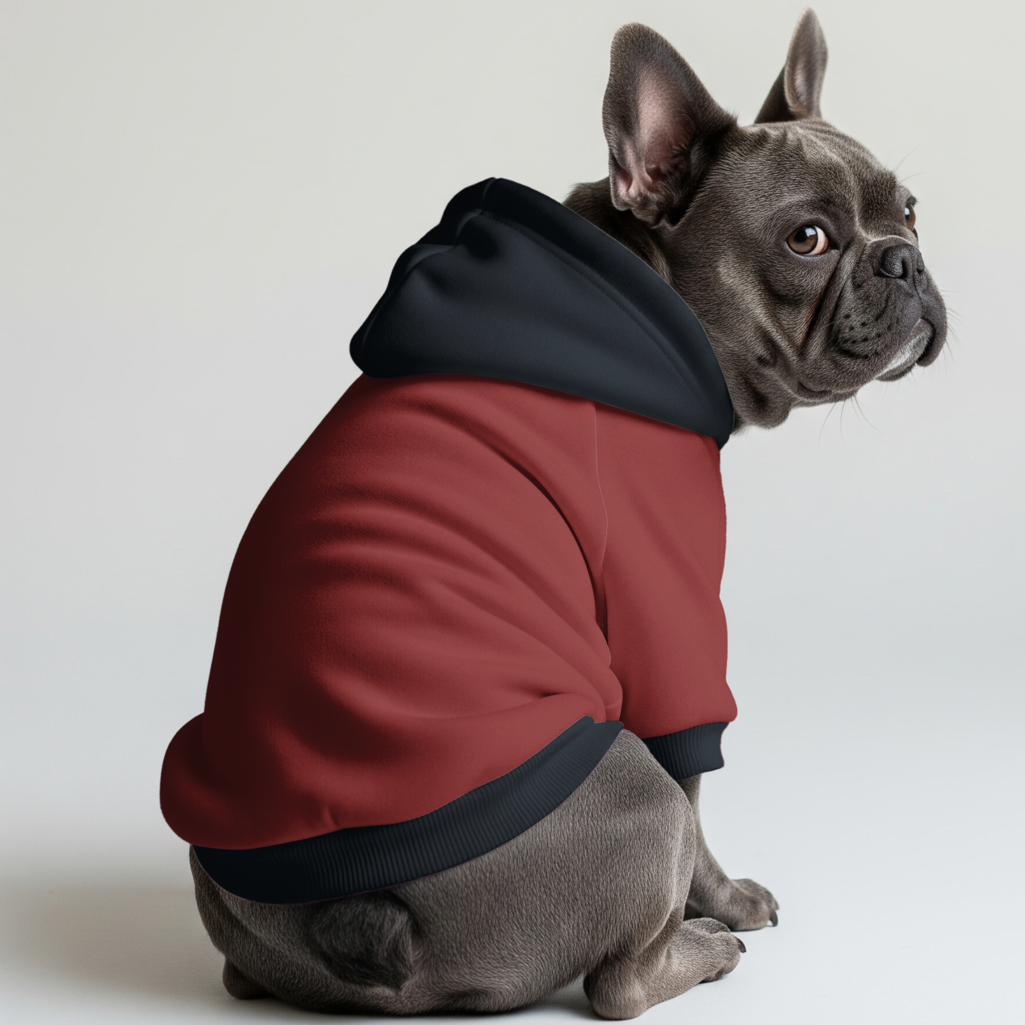 Loki French Bulldog Fleece Hoodie for Brachycephalic Dogs-fadou