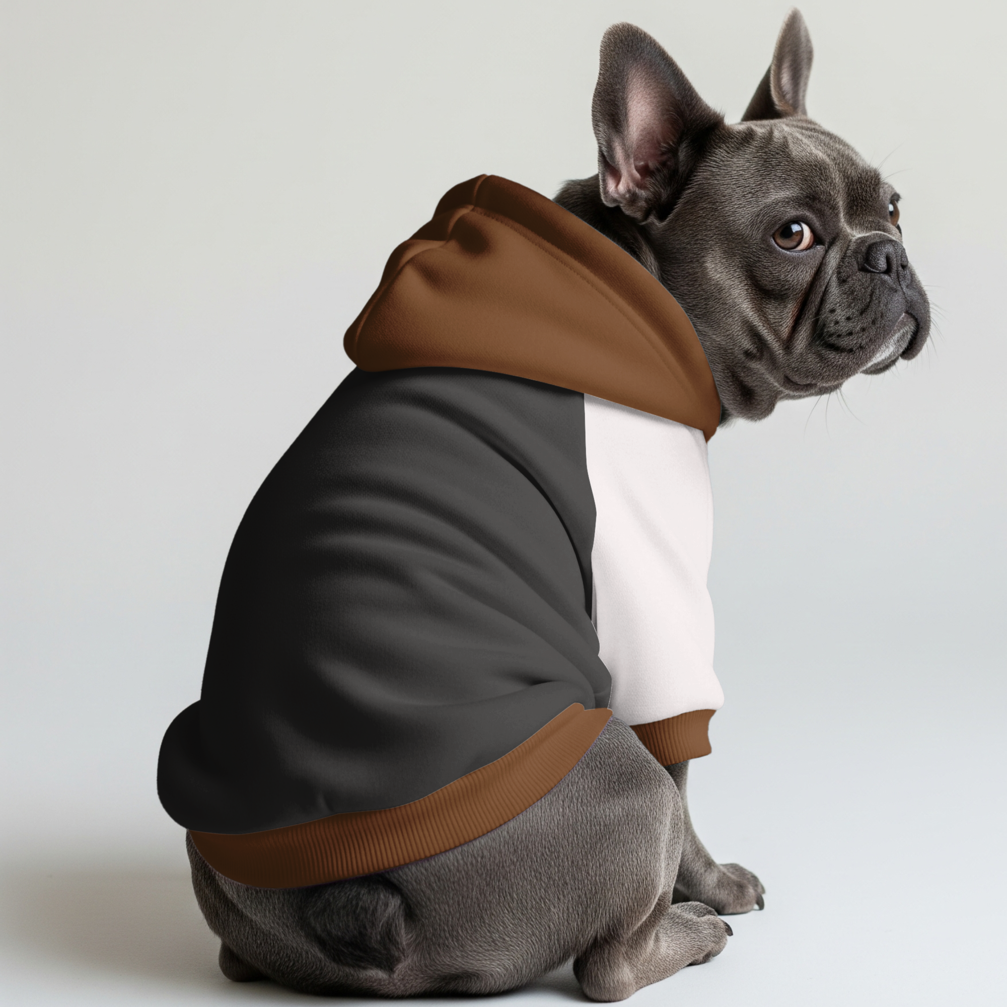 Moose French Bulldog Fleece Hoodie for Flat-Face Breeds-fadou