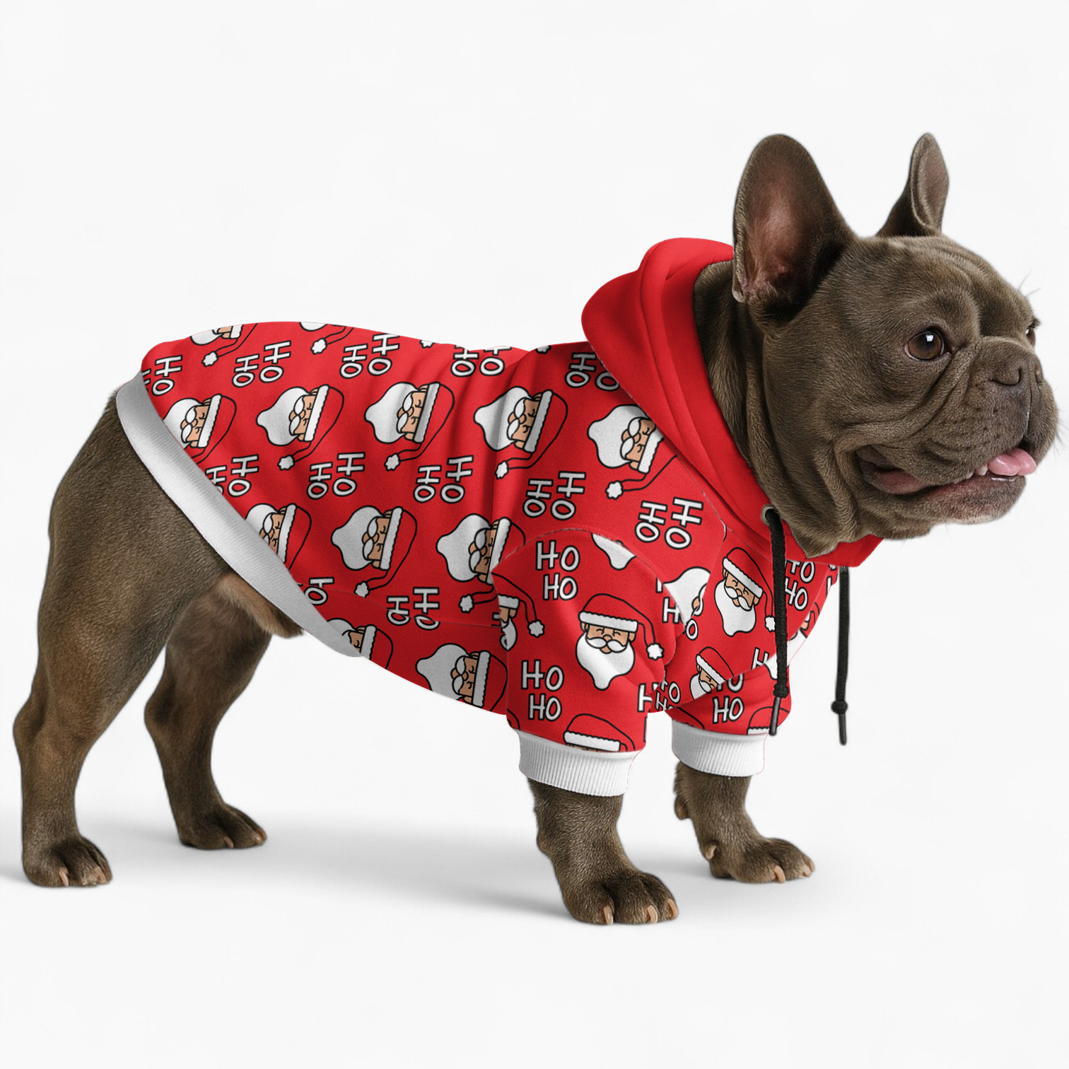 Santa French Bulldog Pet Parent Pullover for Everyday Wear-fadou
