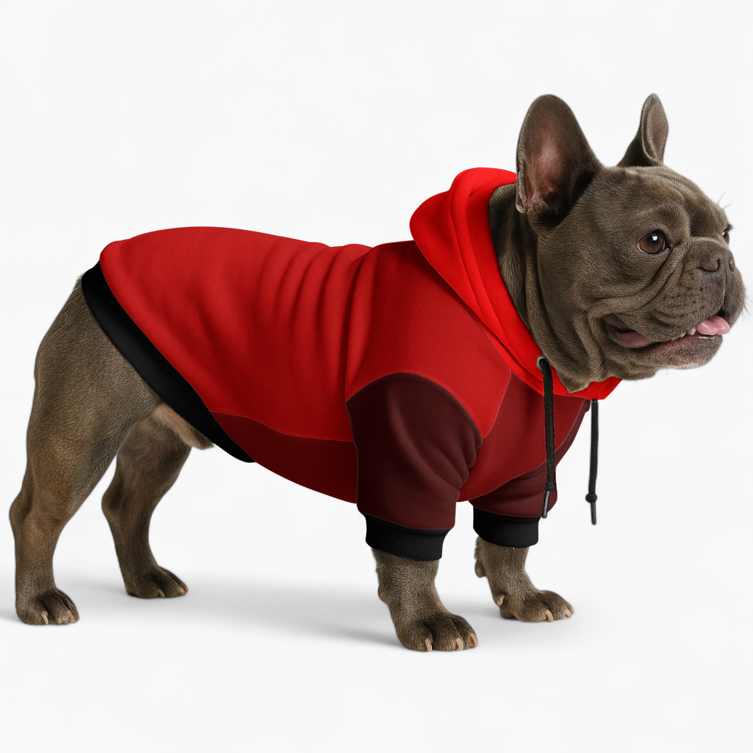 Kobe French Bulldog Fleece Hoodie for Brachycephalic Dogs-fadou