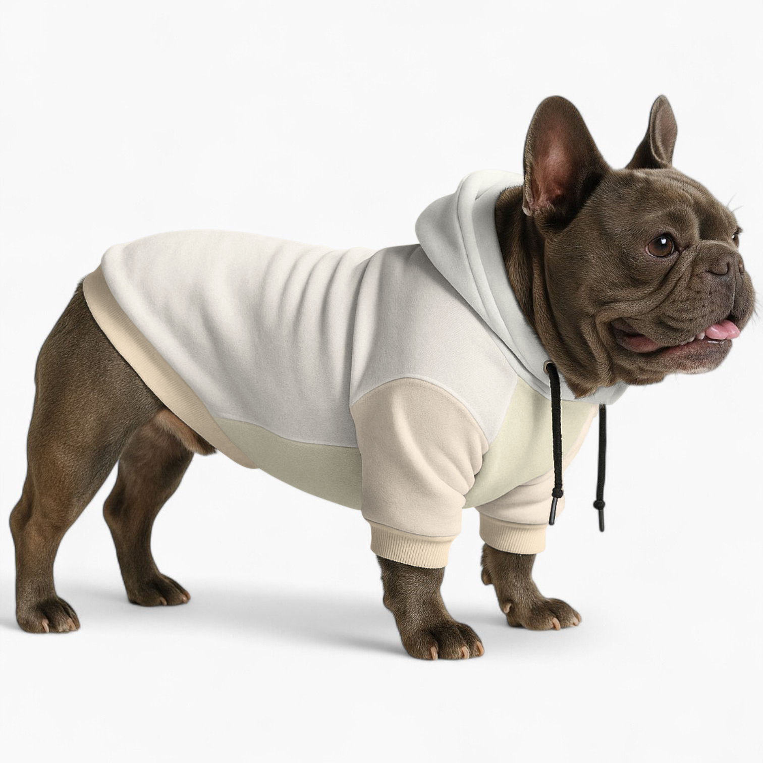 Leo French Bulldog Fleece Hoodie for Brachycephalic Dogs-fadou