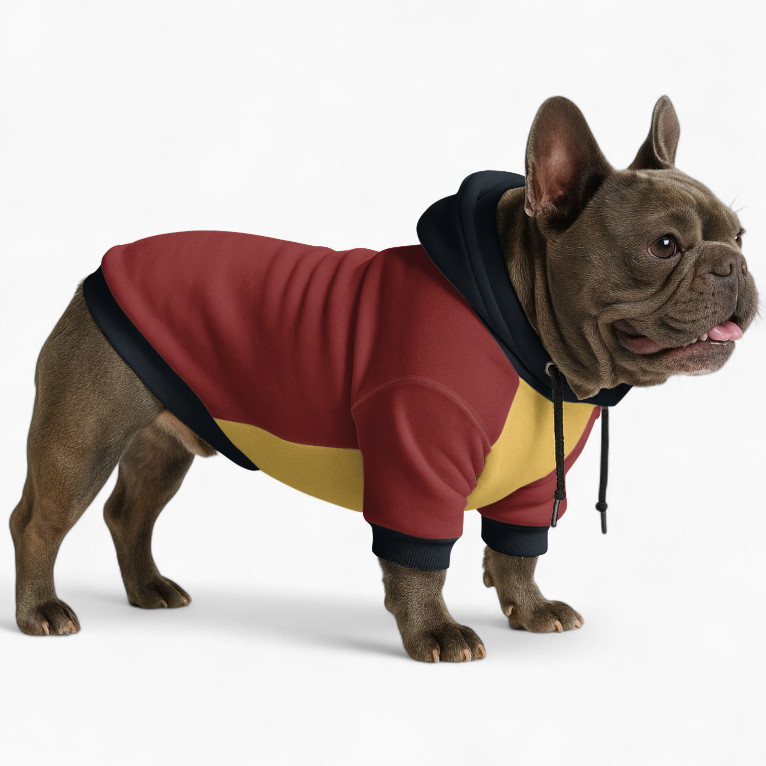 Loki French Bulldog Fleece Hoodie for Brachycephalic Dogs-fadou
