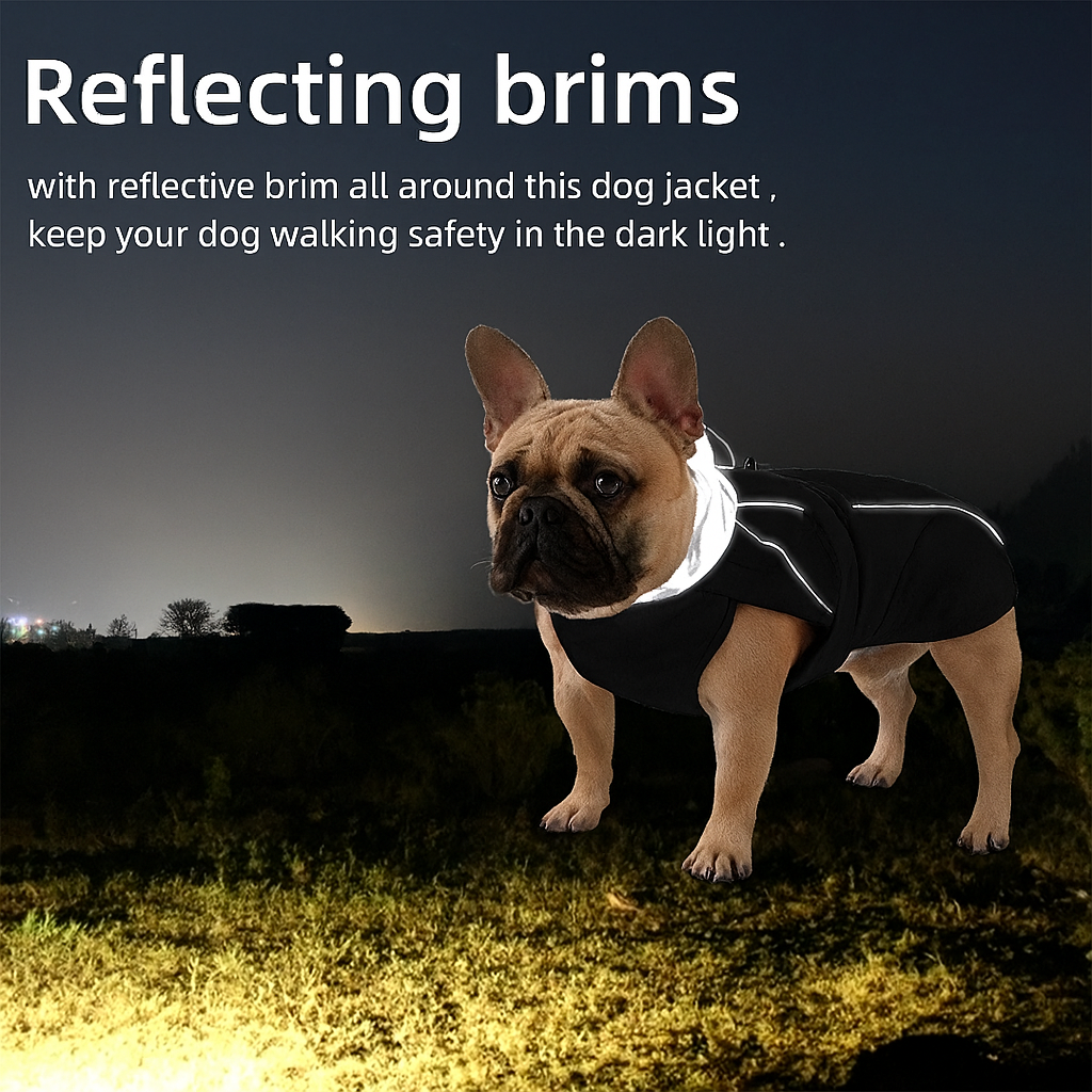 French Bulldog Waterproof Dog Coat for Outdoor Adventures-fadou