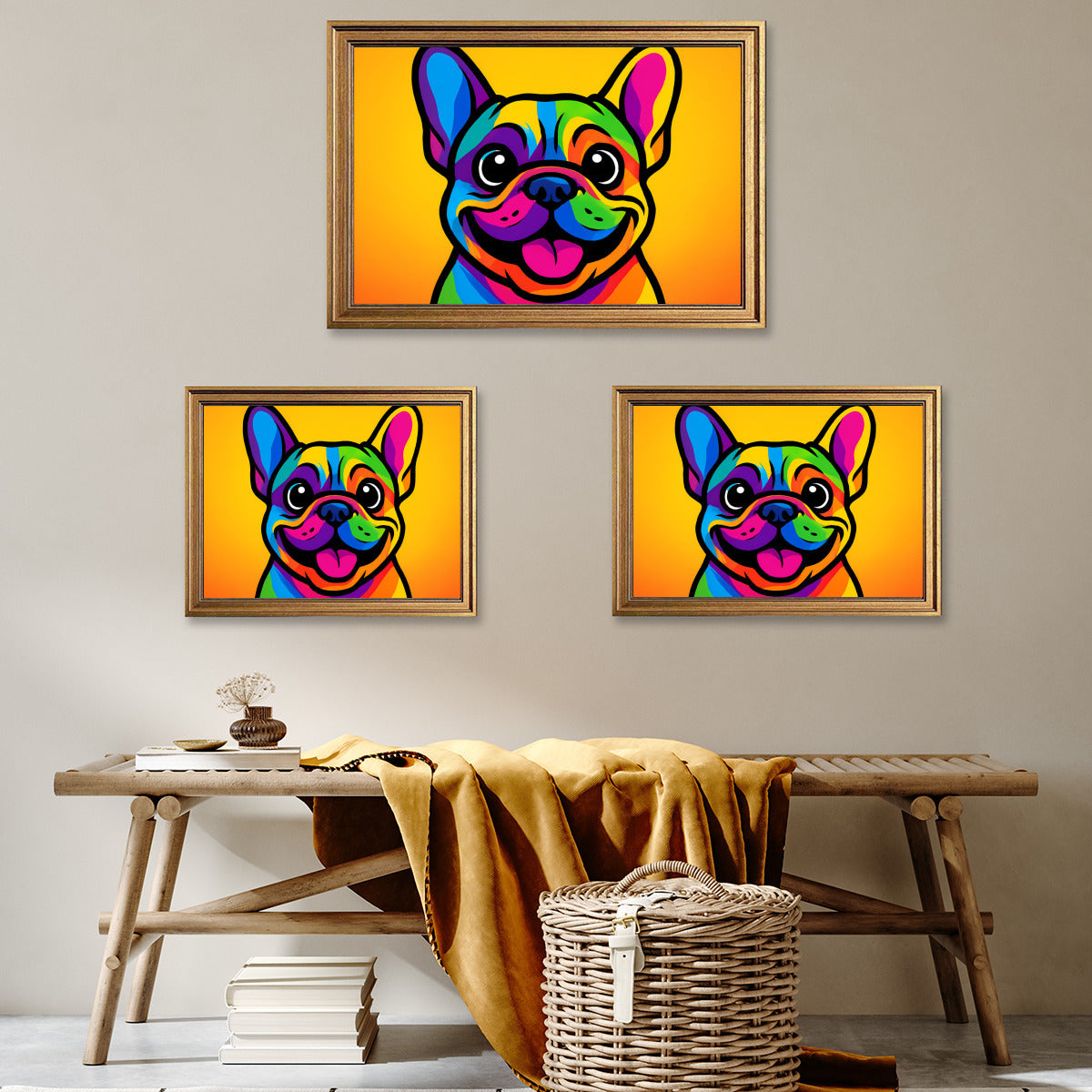 Loki French Bulldog Decorative Canvas for Dog Moms & Dads-fadou