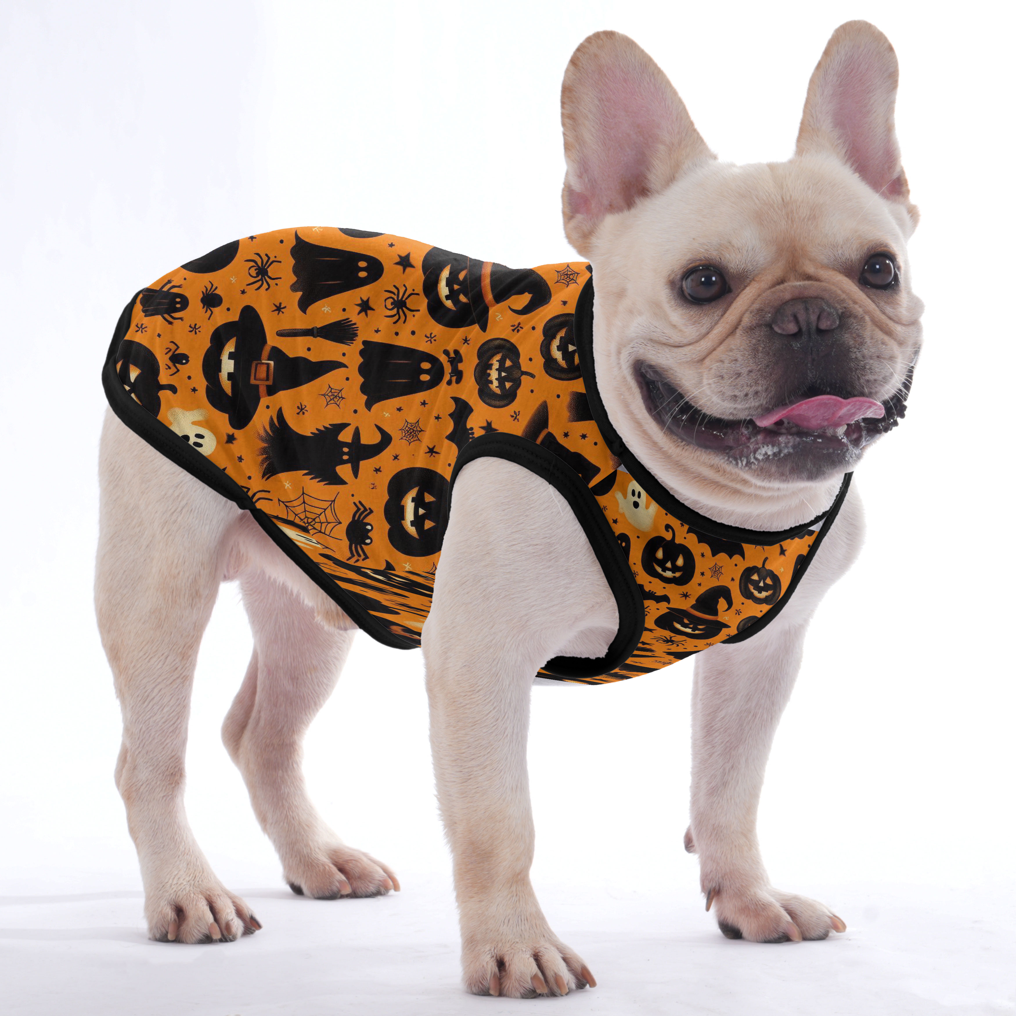 French Bulldog Halloween Cotton Tee for French Bulldogs-fadou