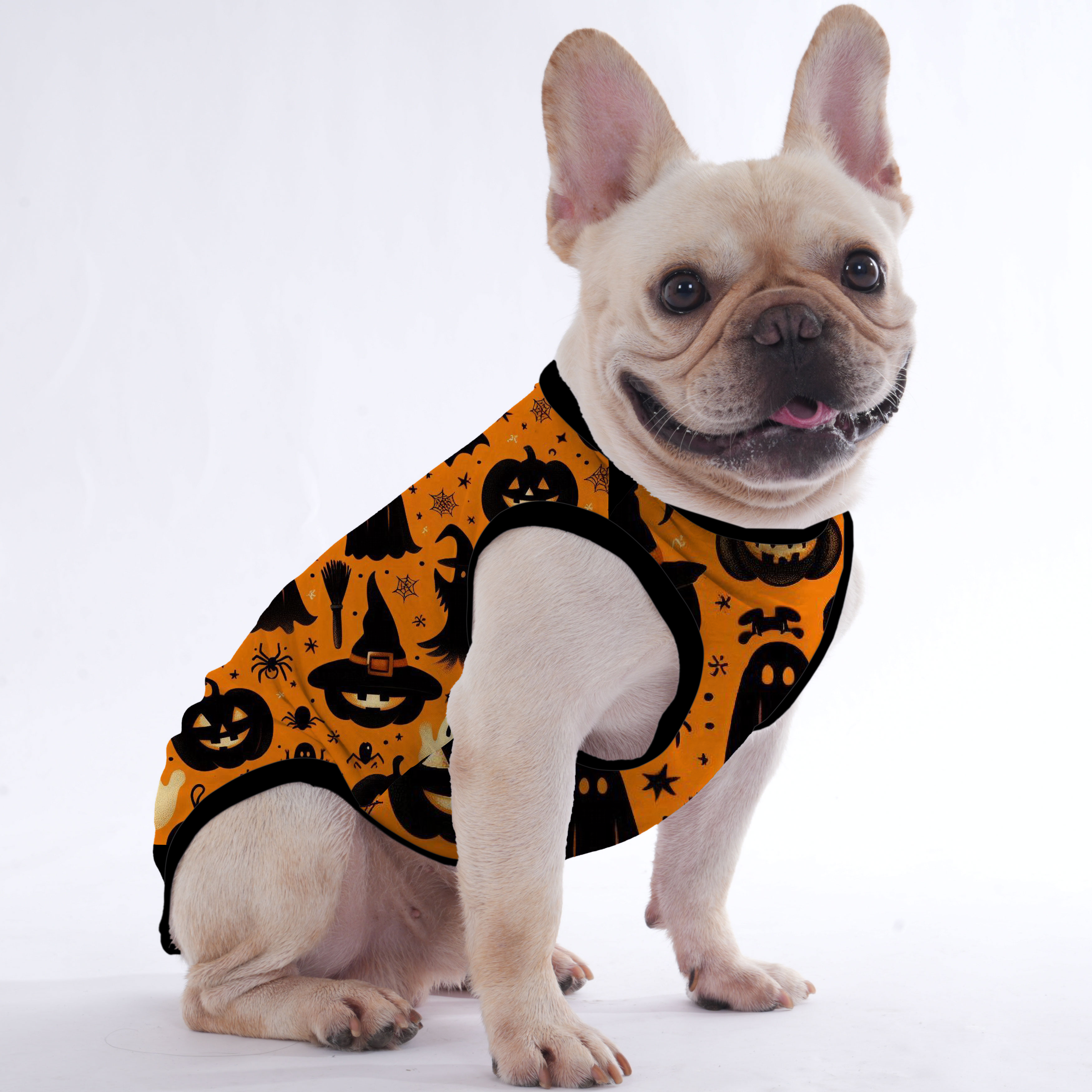 French Bulldog Halloween Cotton Tee for French Bulldogs-fadou
