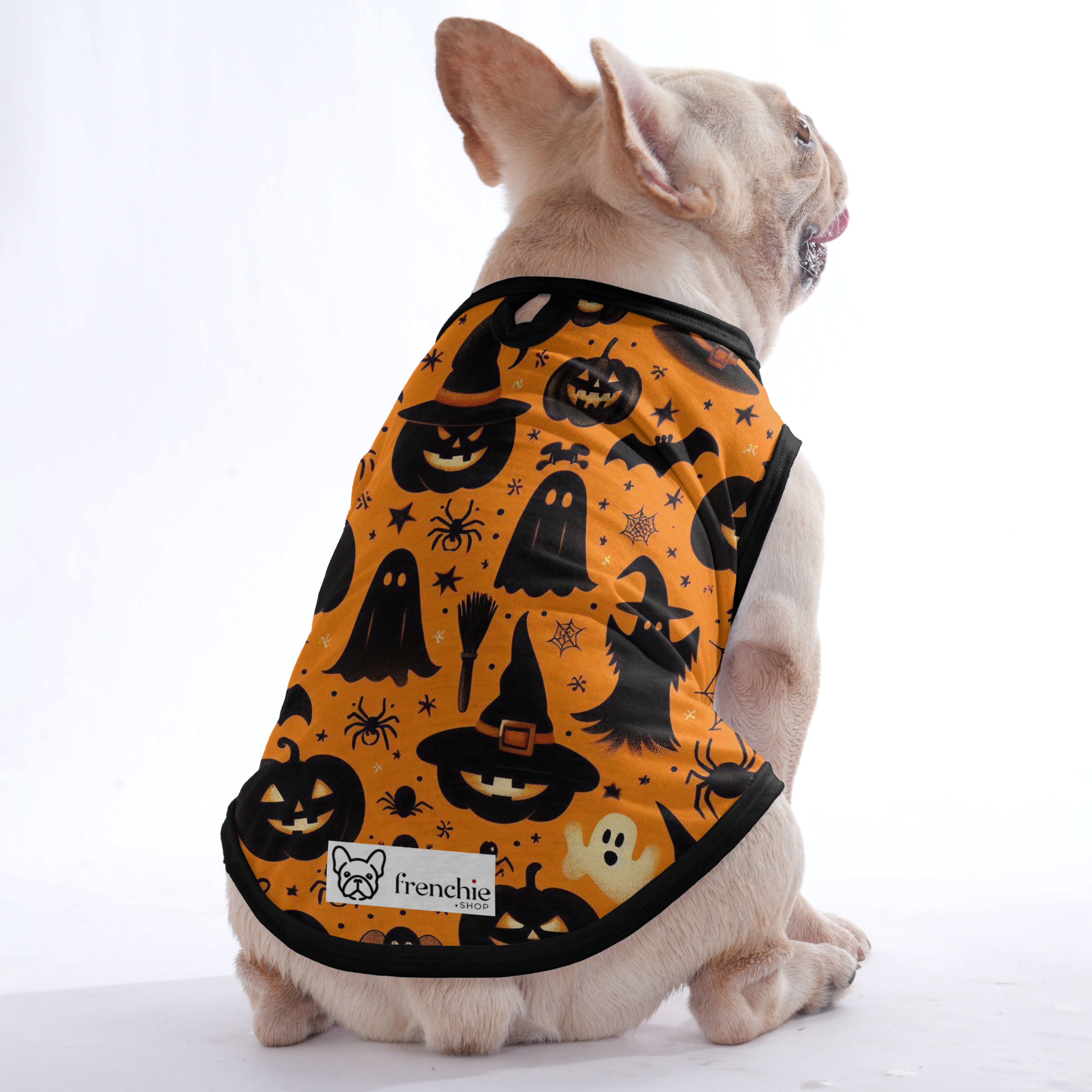 French Bulldog Halloween Cotton Tee for French Bulldogs-fadou