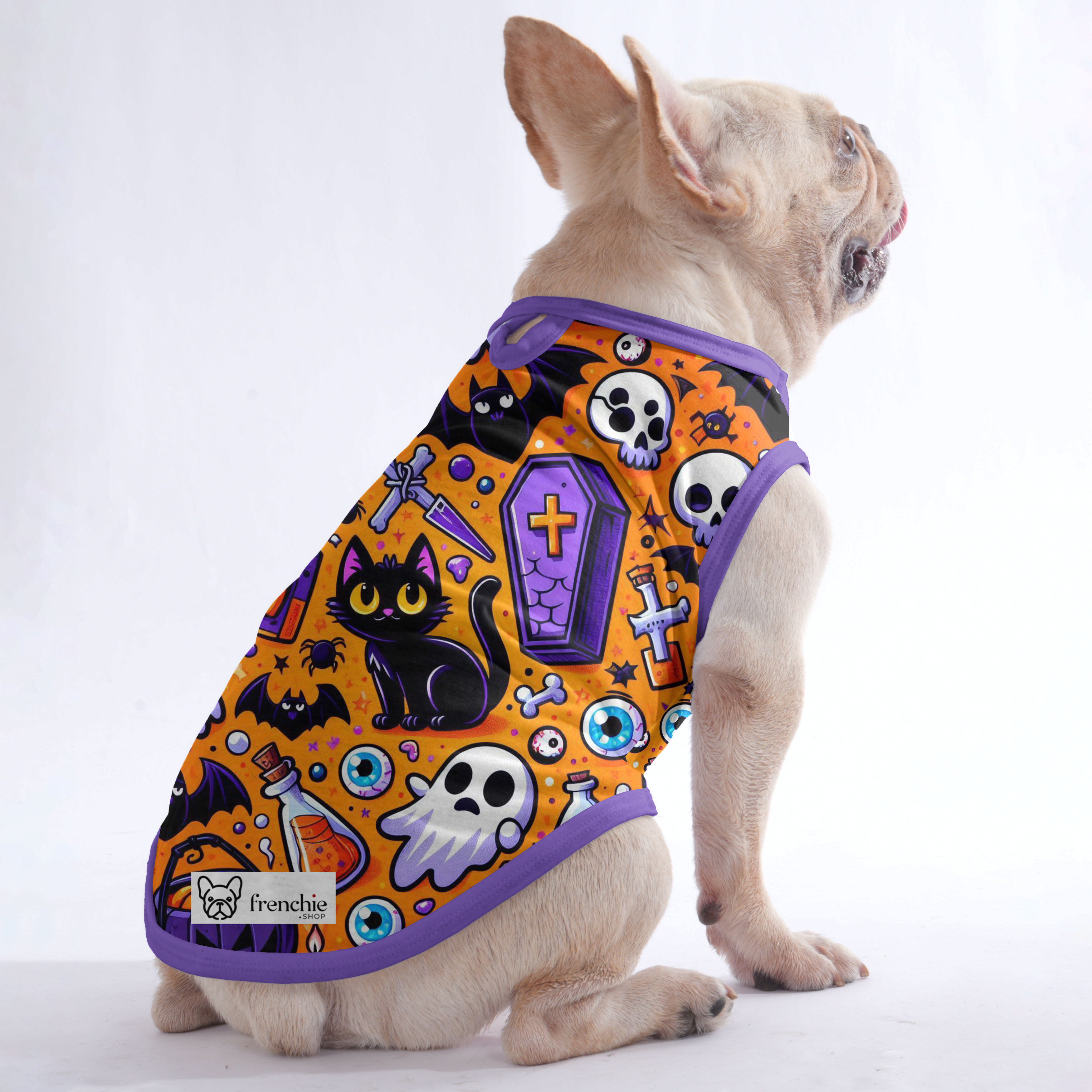 Kenzi French Bulldog Cotton Tee for Brachycephalic Dogs-fadou