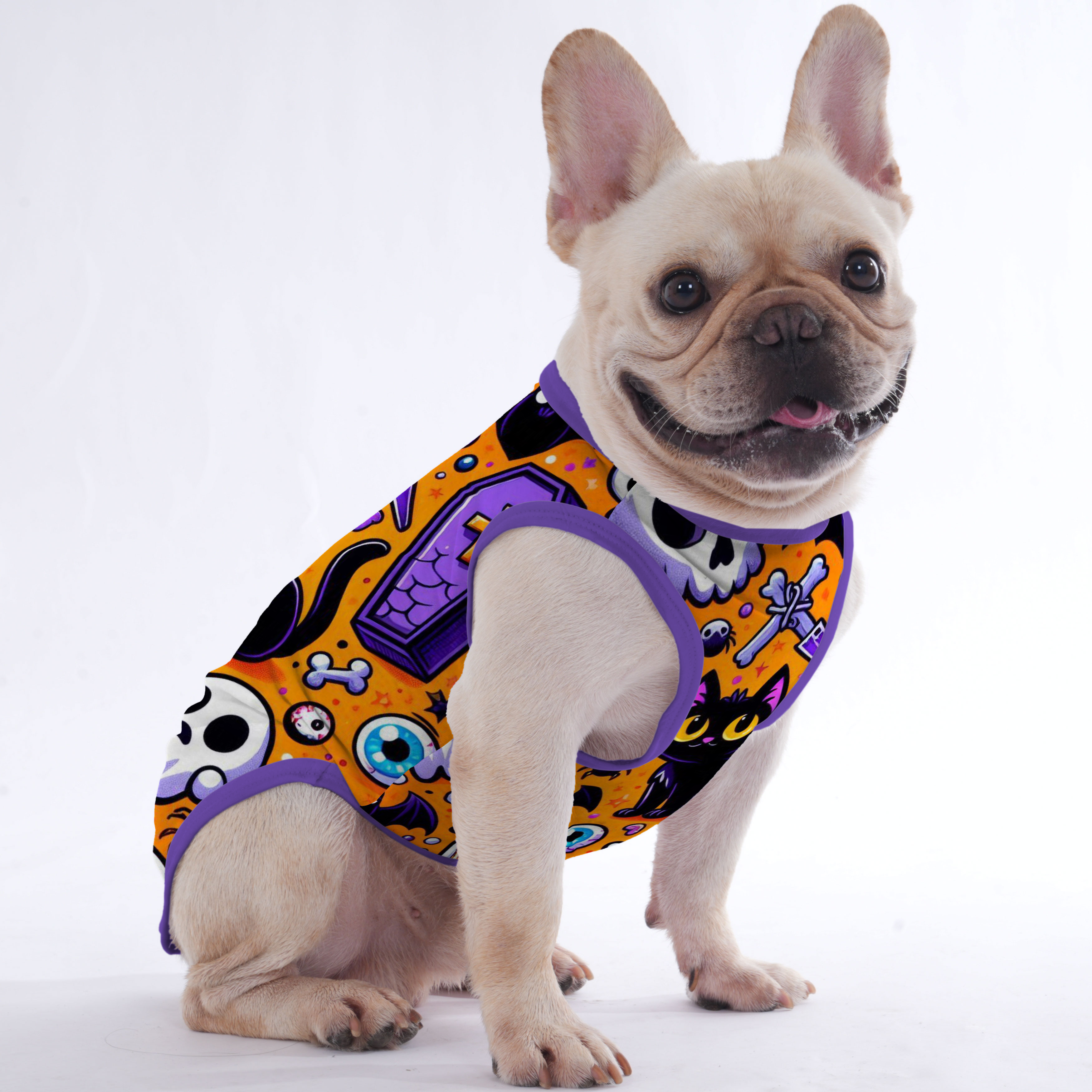 Kenzi French Bulldog Cotton Tee for Brachycephalic Dogs-fadou