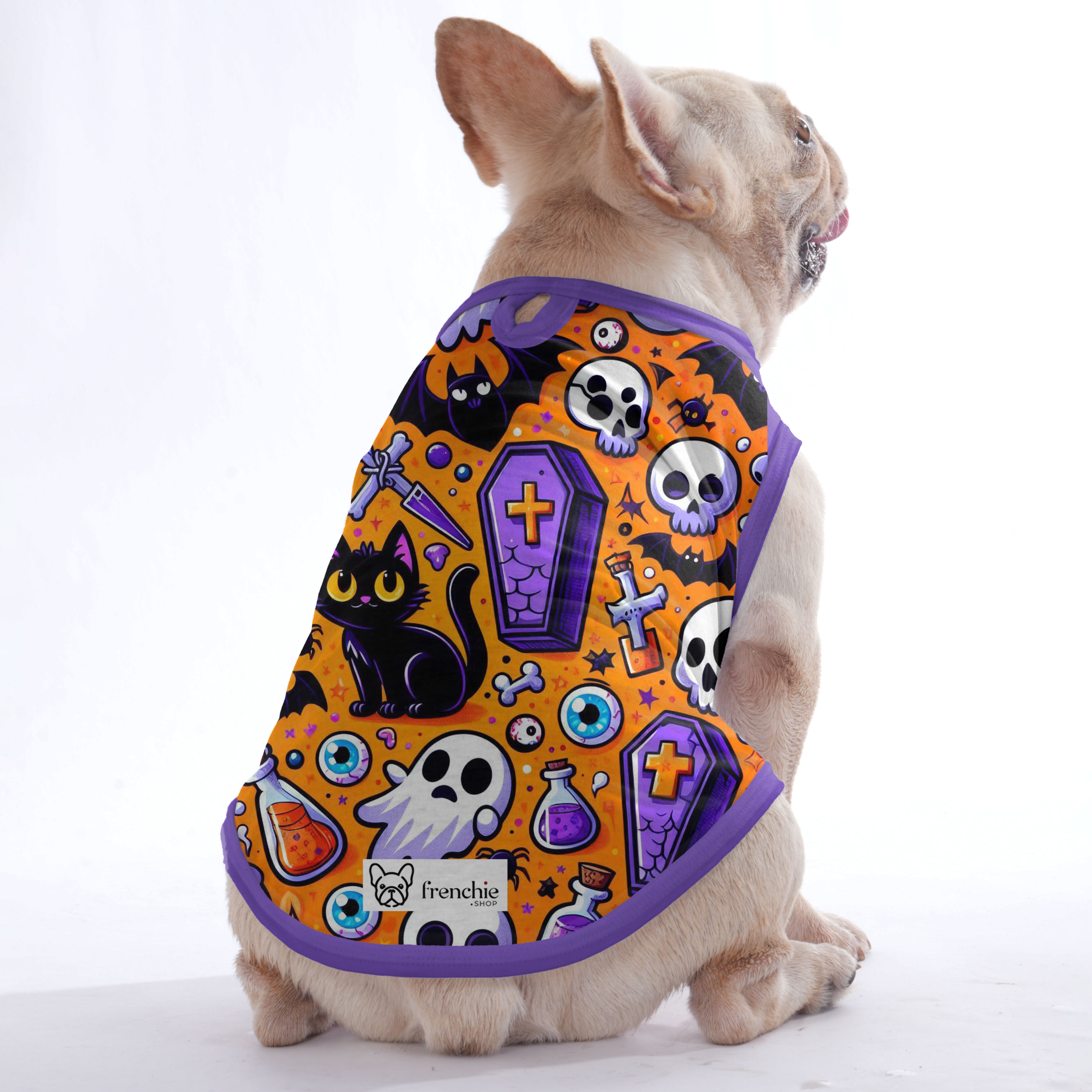Kenzi French Bulldog Cotton Tee for Brachycephalic Dogs-fadou