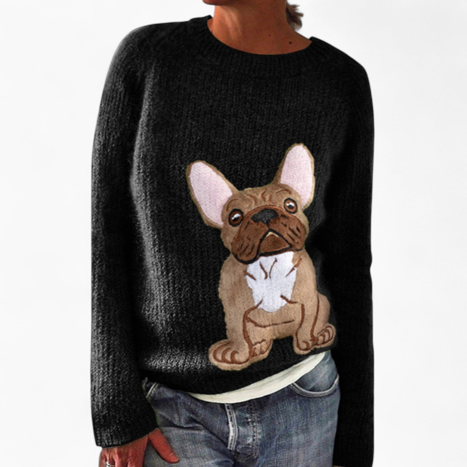 KnitFren French Bulldog Cozy Hoodie for Short-Nosed Dogs-fadou